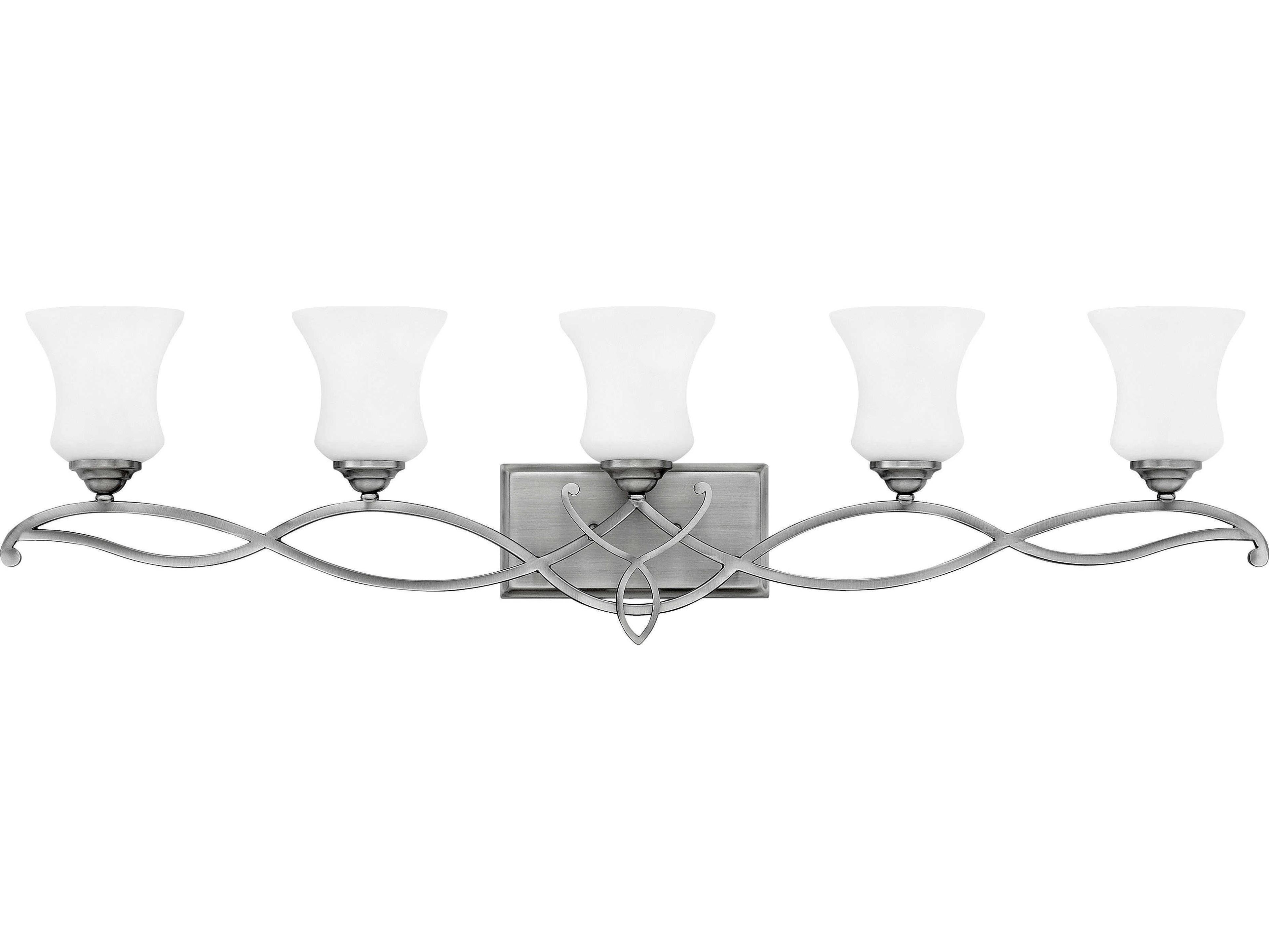 Hinkley Brooke 5-Light Antique Nickel Glass Vanity Light