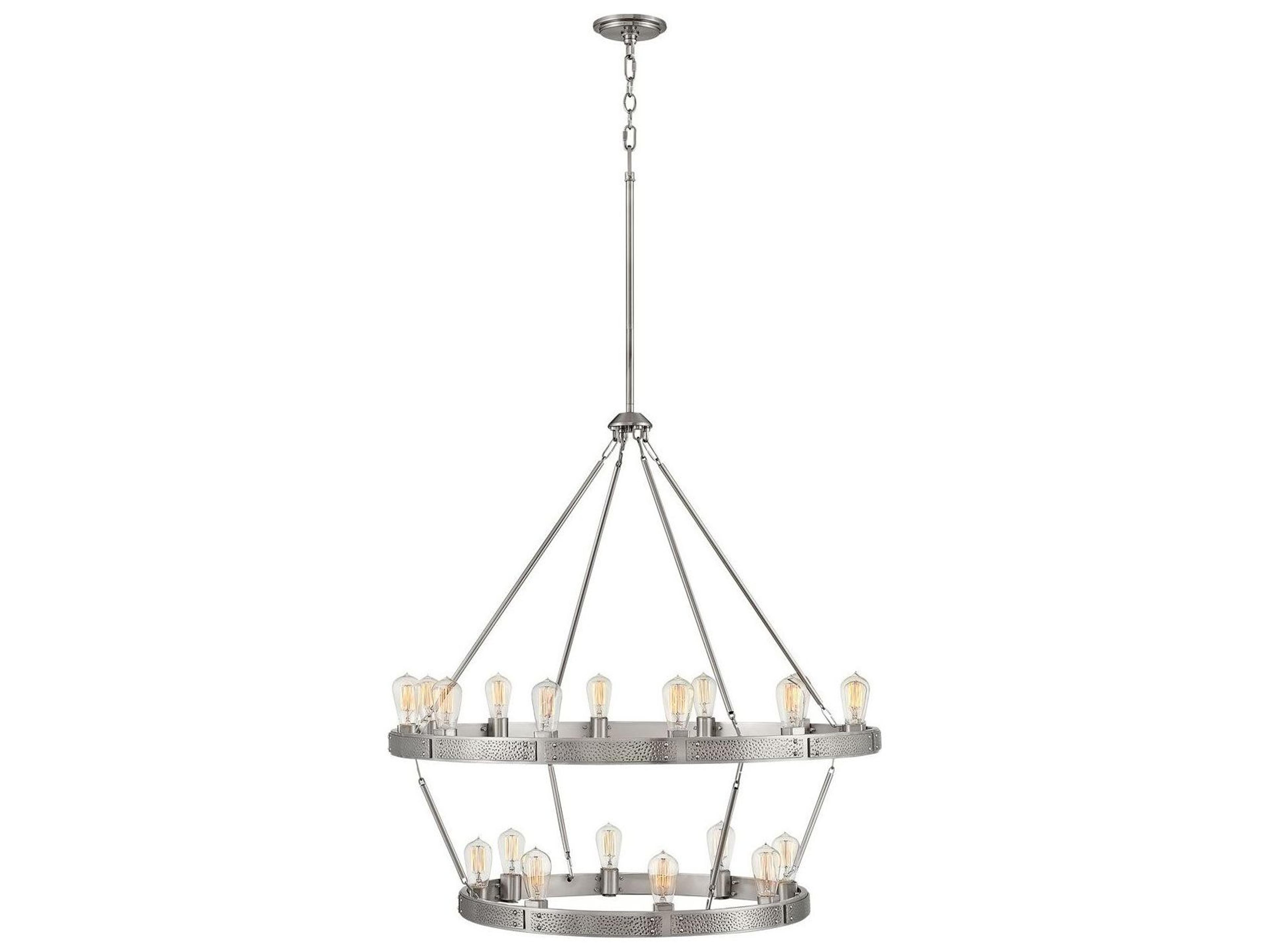 Hinkley Everett 20-Light Brushed Nickel Candelabra Chandelier