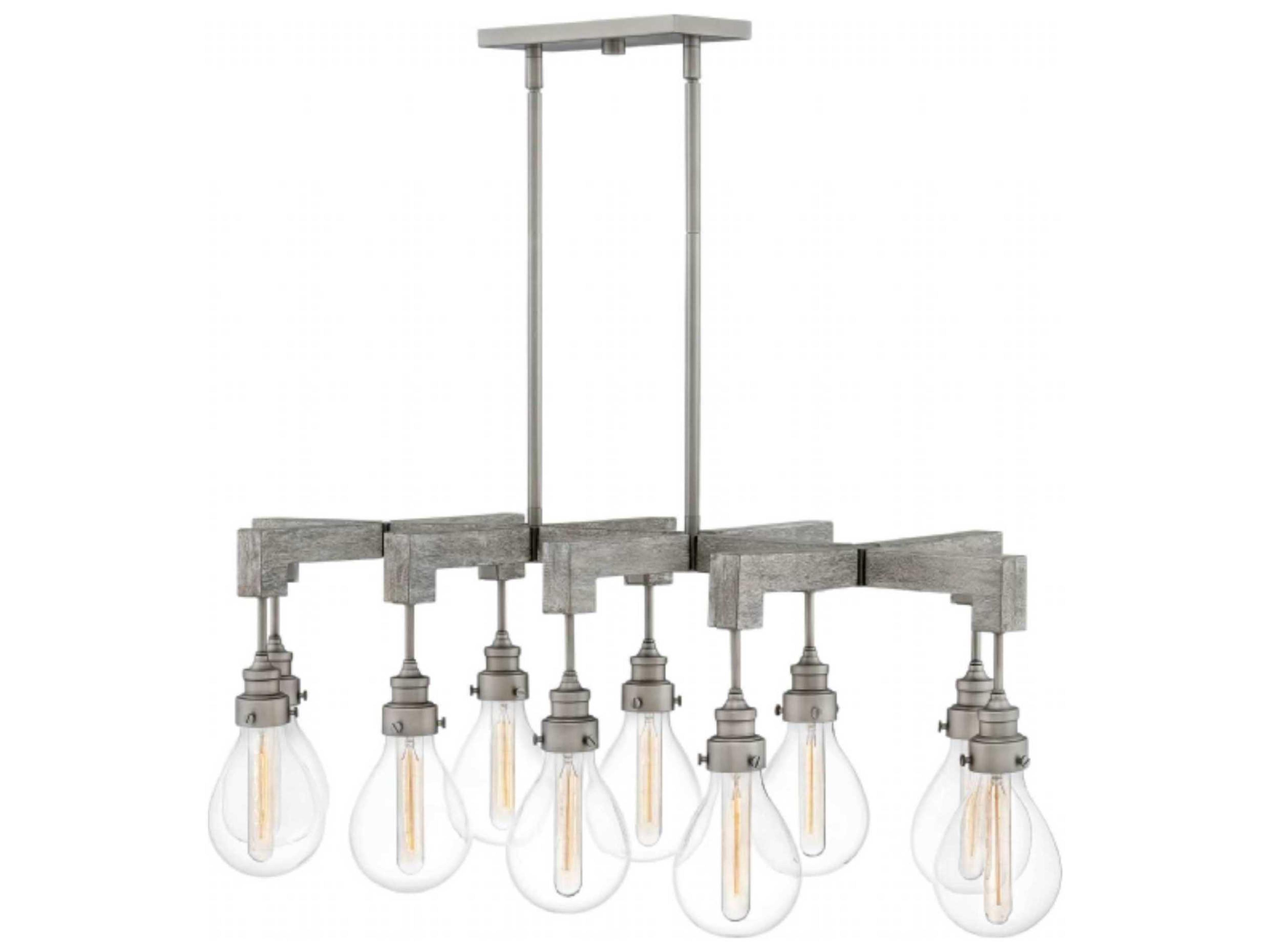 Hinkley Denton 10-Light Pewter Glass Globe Island Pendant