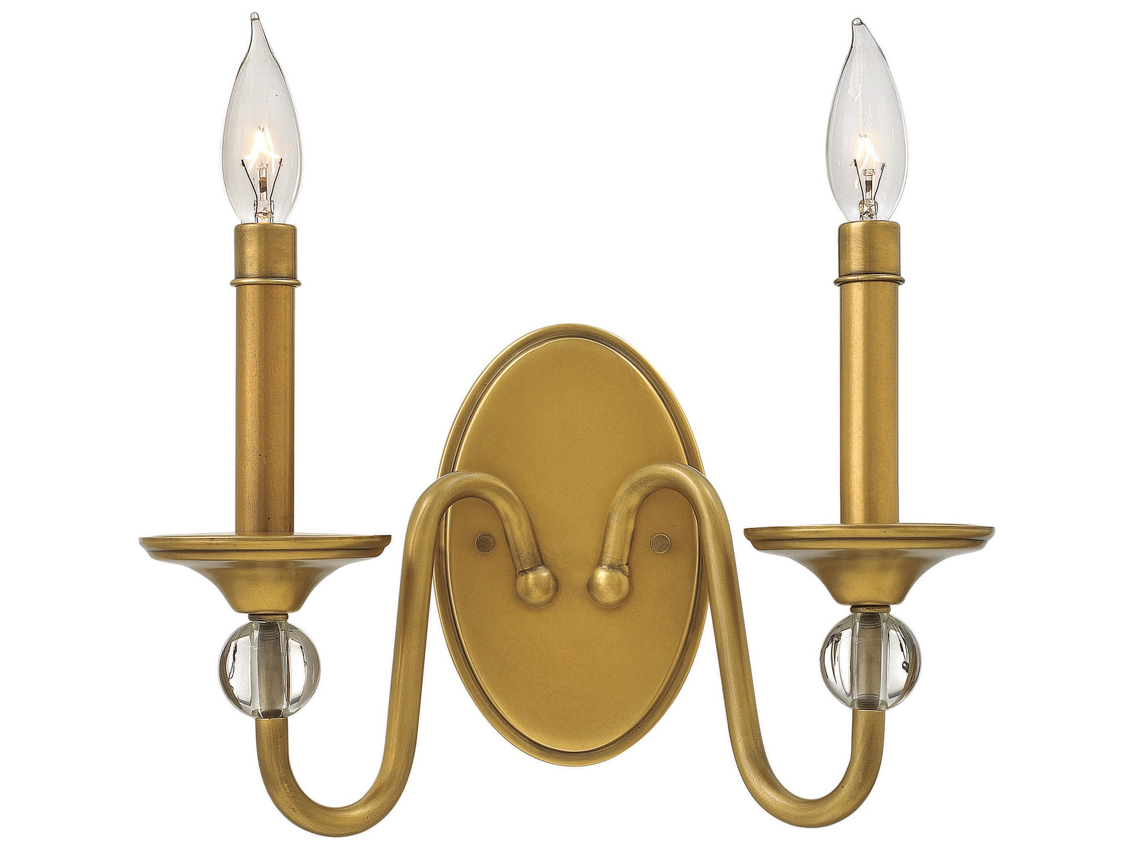Hinkley Eleanor 2-Light Heritage Brass Wall Sconce