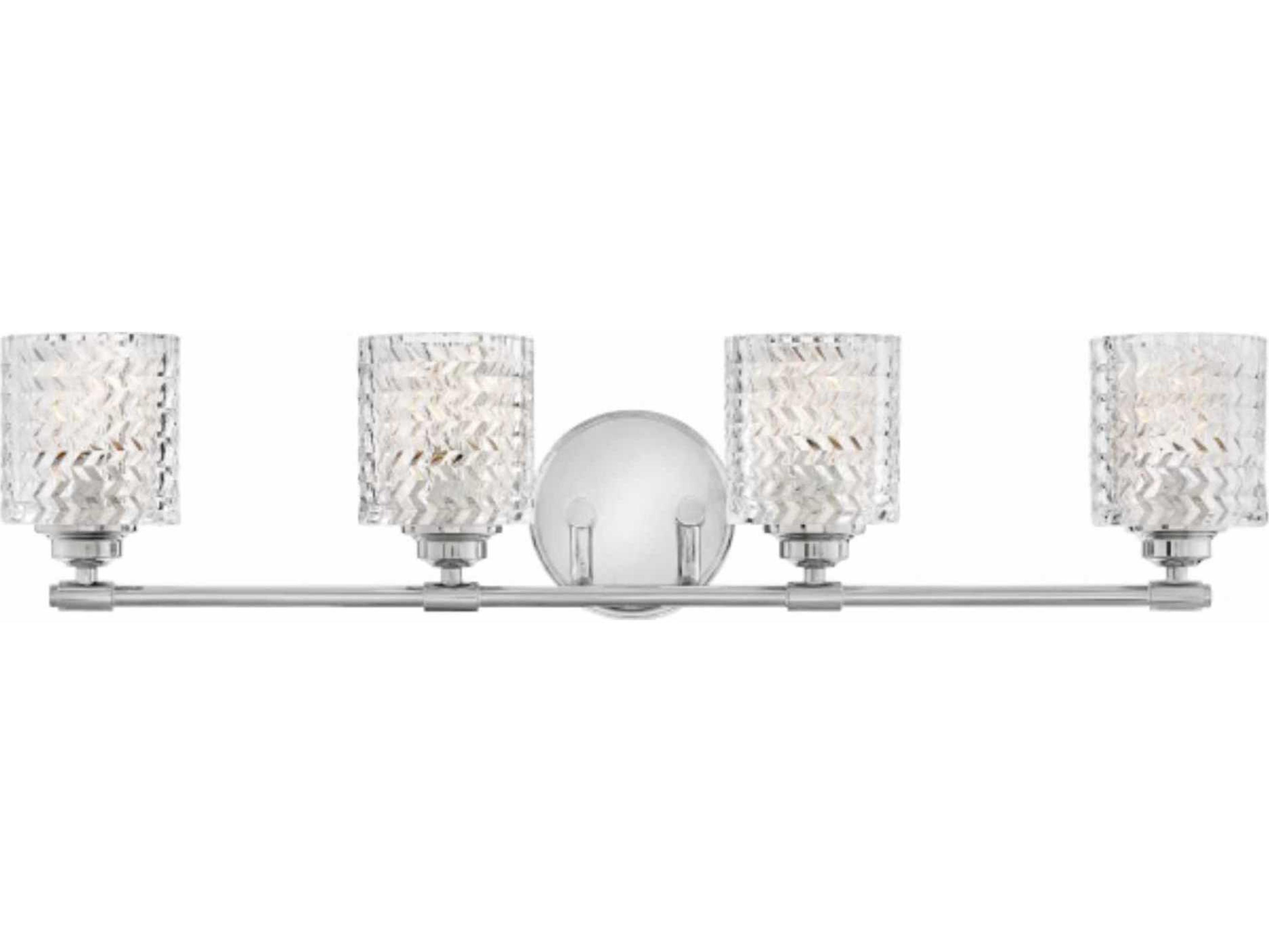 Hinkley Elle 4-Light Chrome Glass Vanity Light