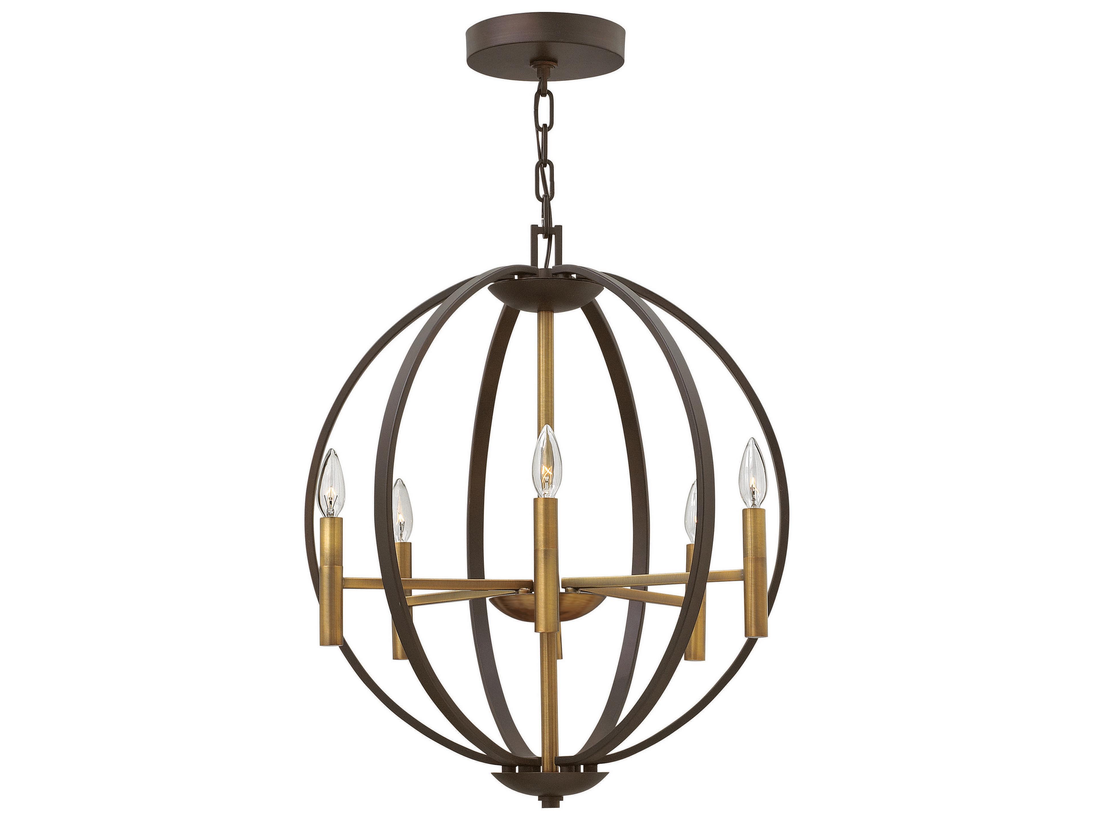 Hinkley Euclid 6-Light Spanish Bronze Candelabra Chandelier