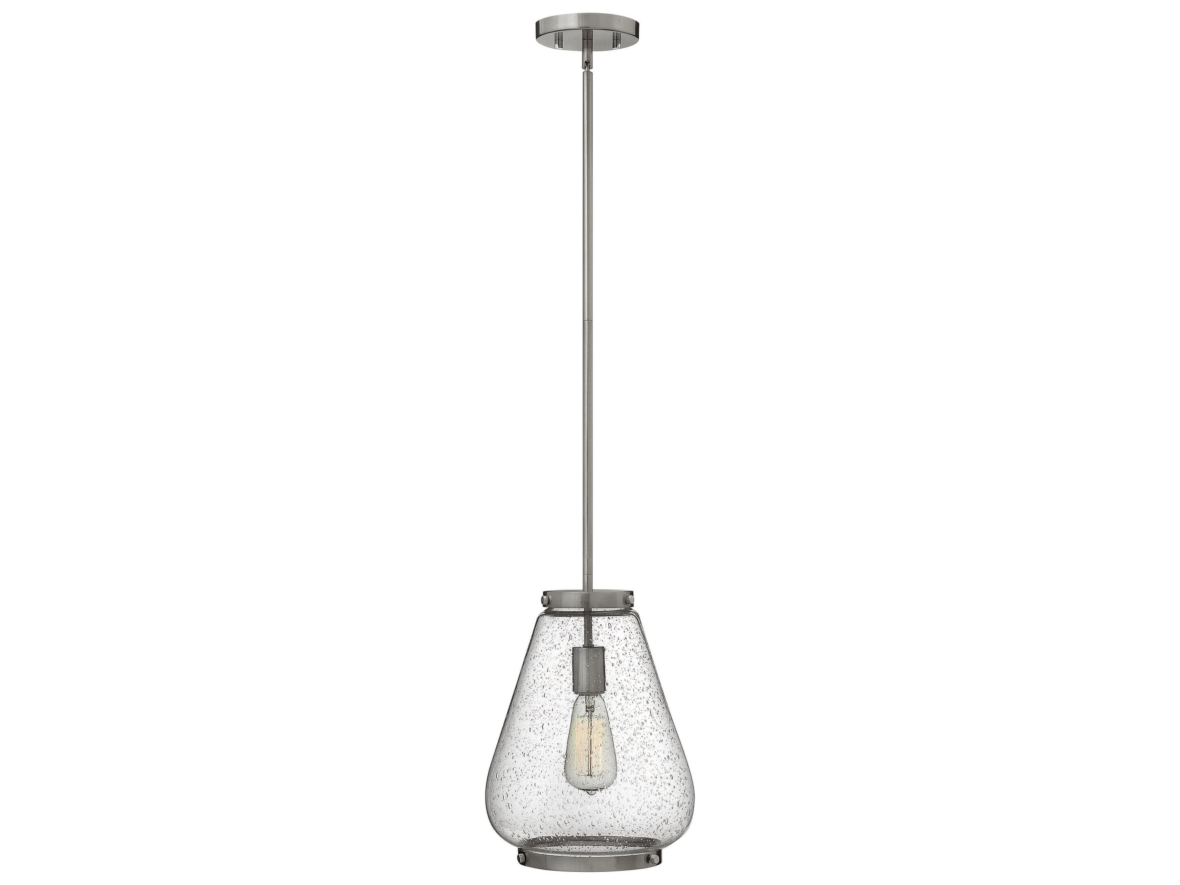 Hinkley Finley 1-Light Brushed Nickel Bell Pendant