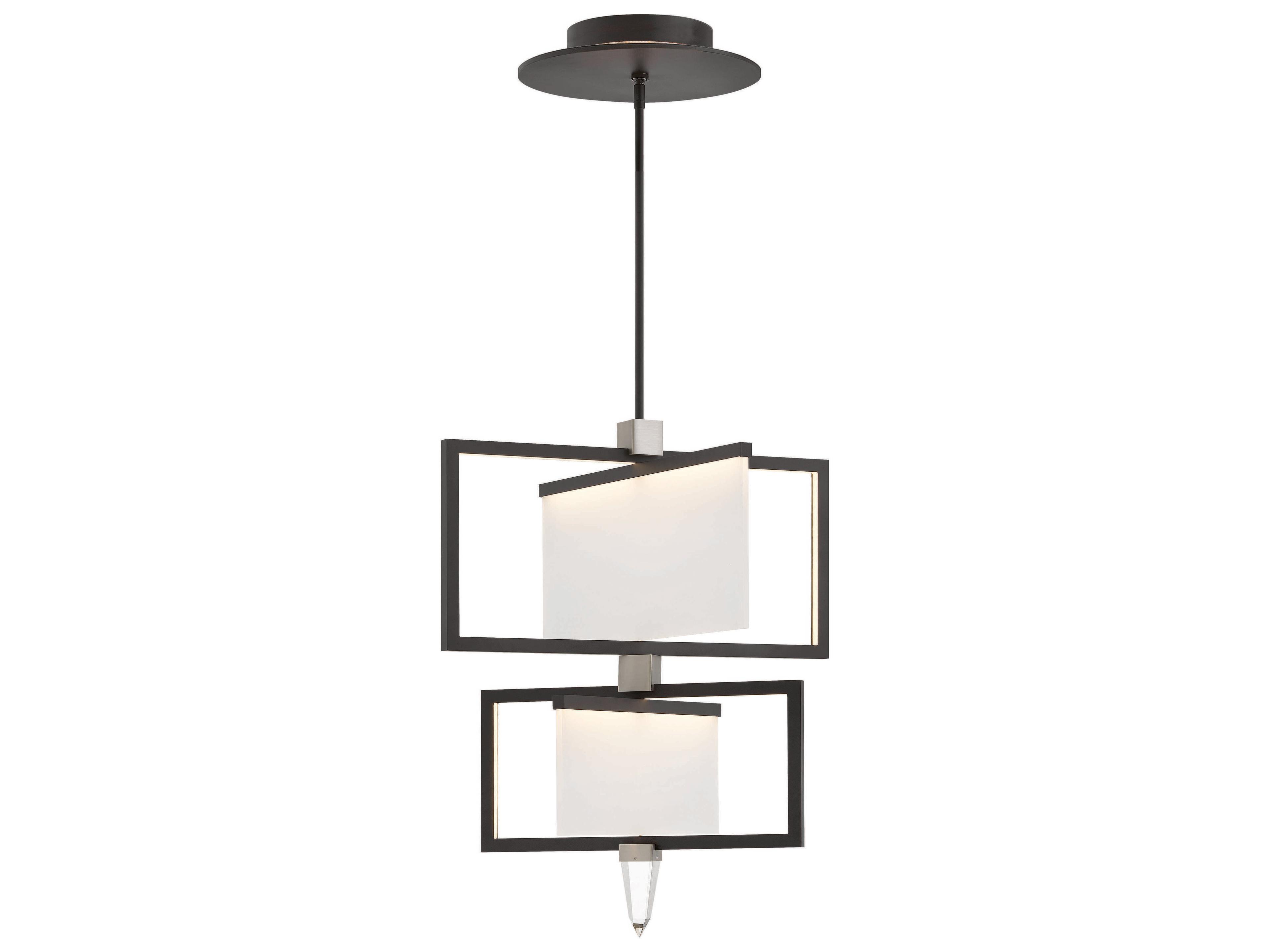 Hinkley Folio 3-Light Black Glass LED Geometric Pendant