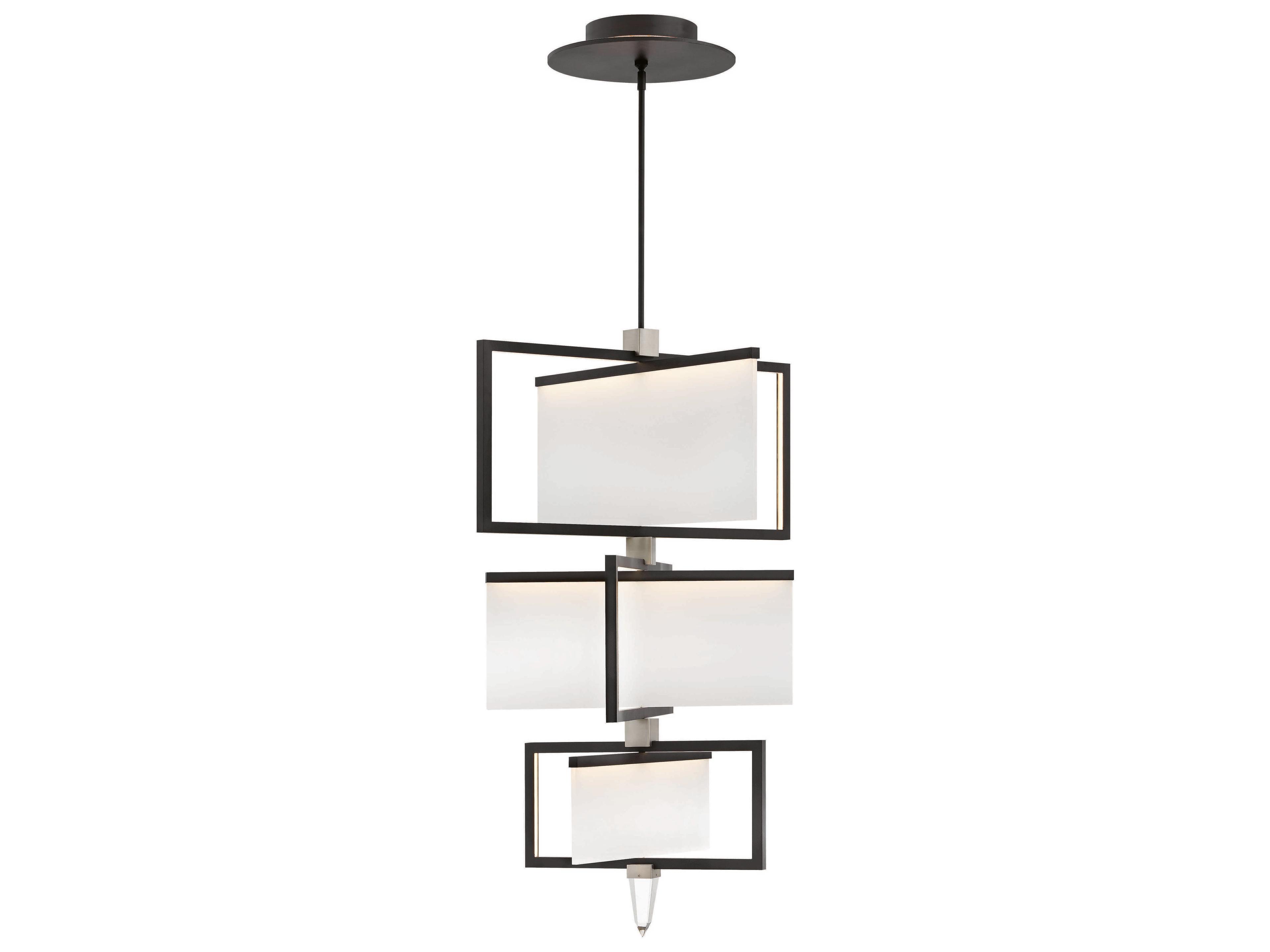 Hinkley Folio 8-Light Black Glass LED Geometric Pendant