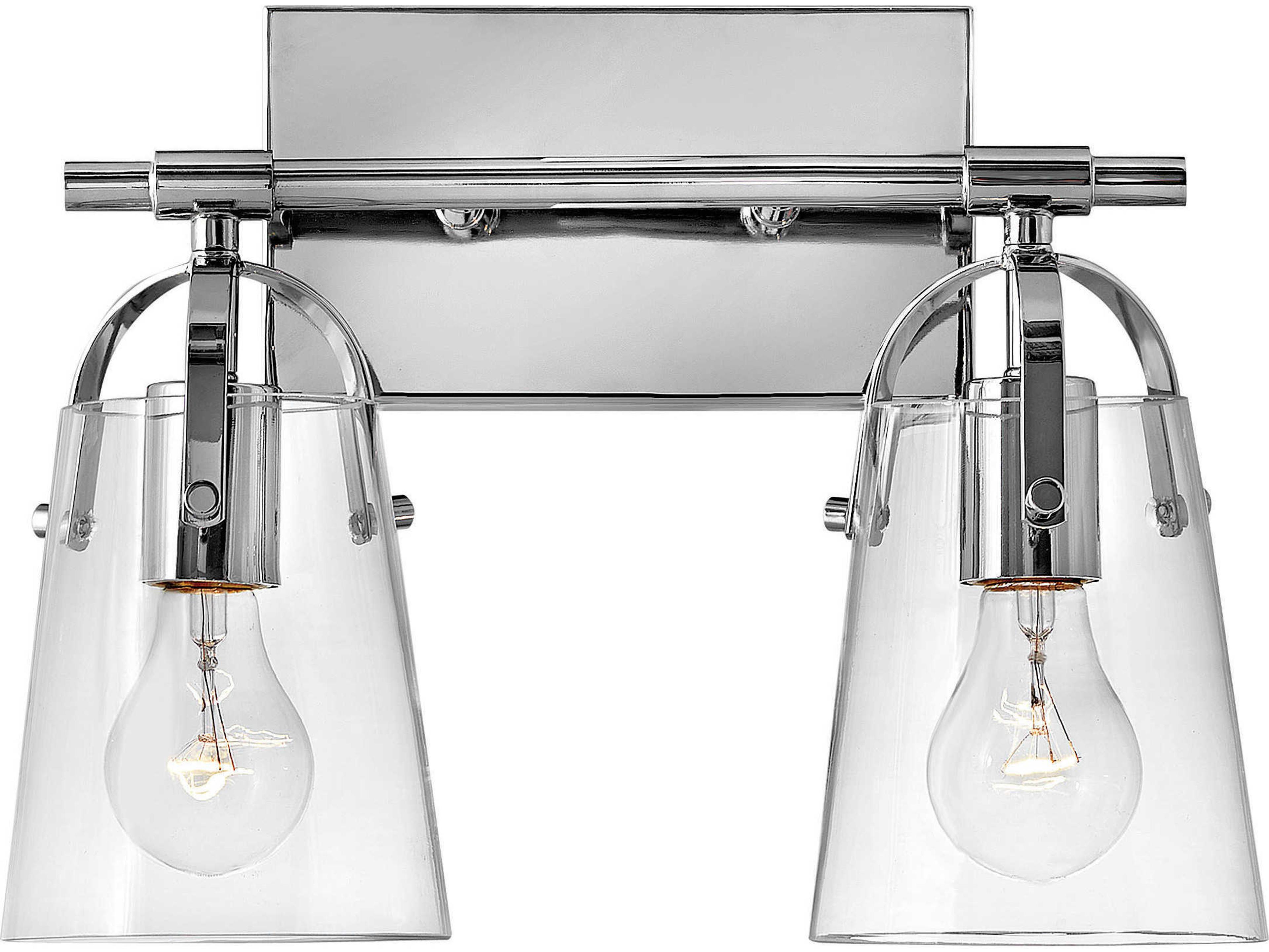 Hinkley Foster 2-Light Chrome Glass Vanity Light