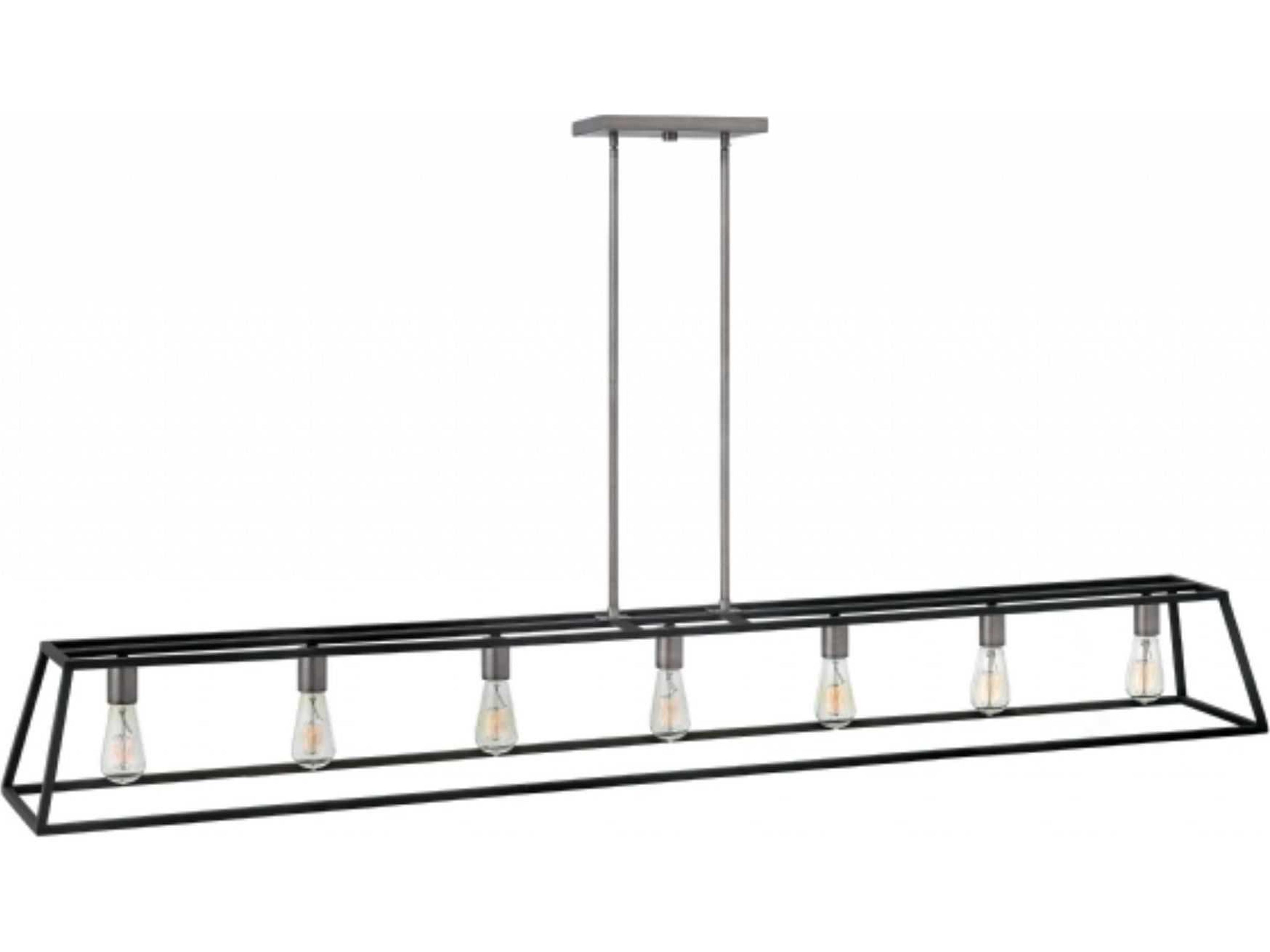 Hinkley Fulton Aged Zinc Black Island Pendant