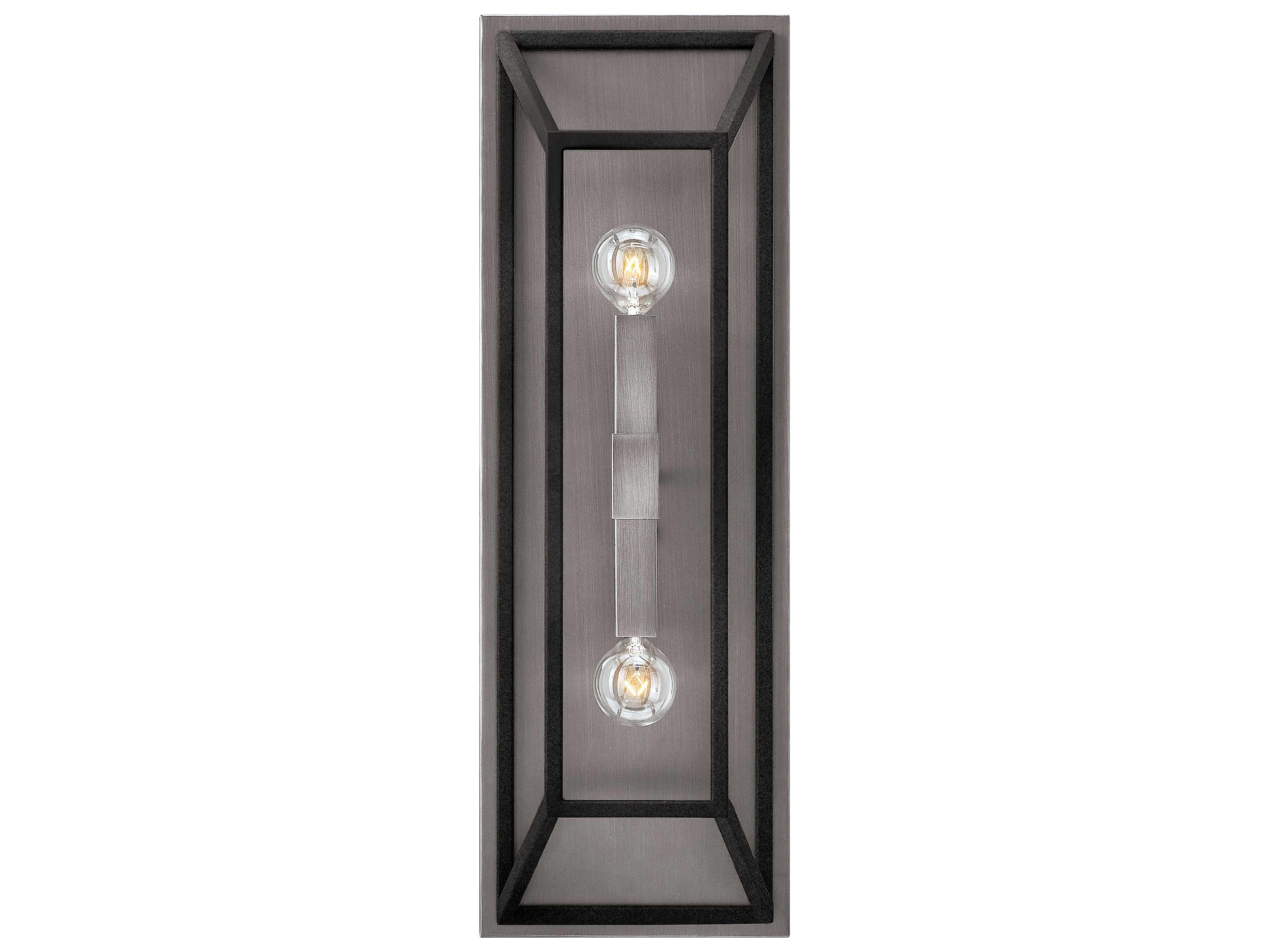 Hinkley Fulton Aged Zinc Black Wall Sconce