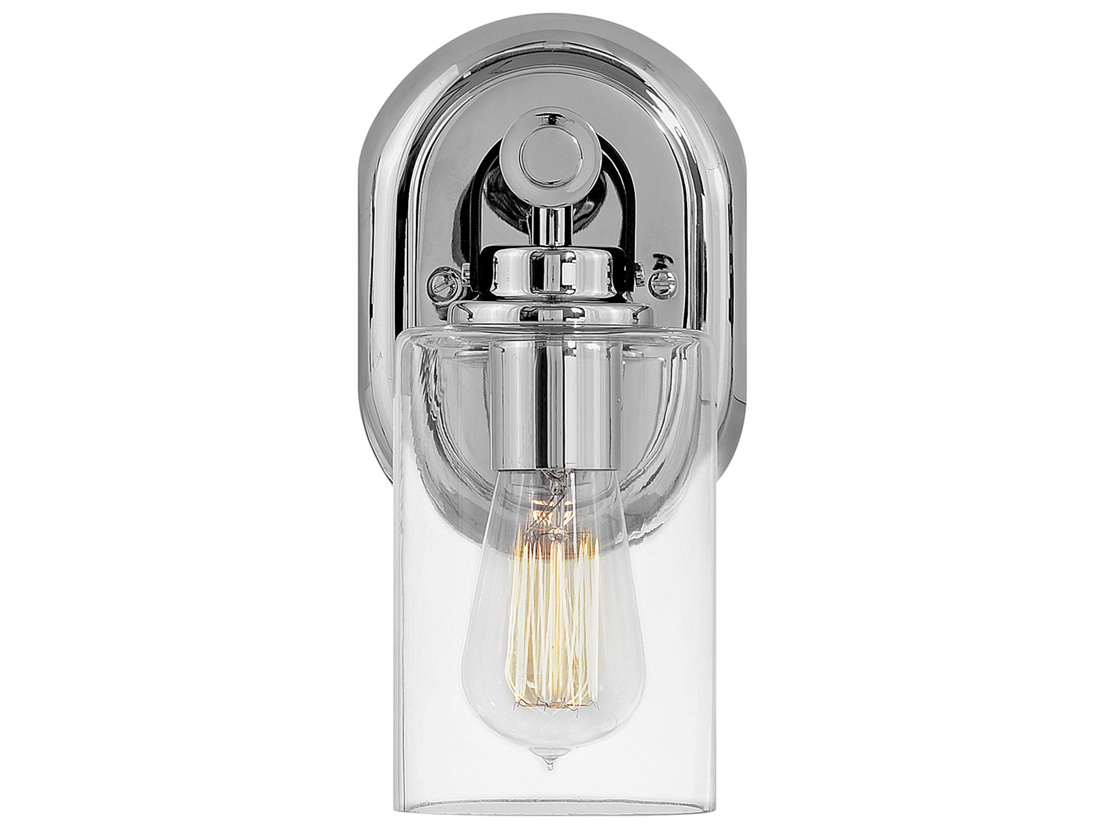 Hinkley Halstead 1-Light Chrome Glass Wall Sconce