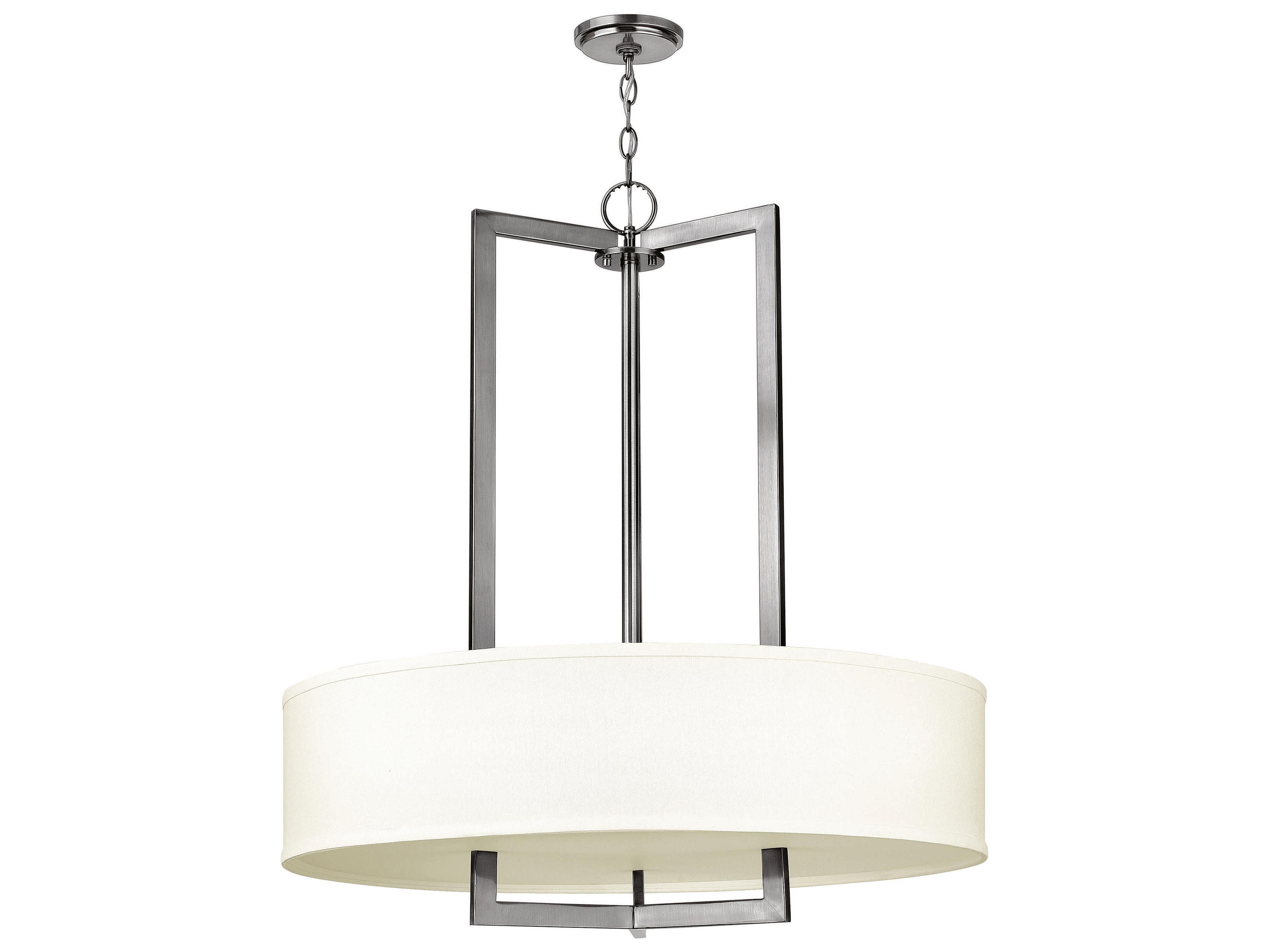 Hinkley Hampton 3-Light Antique Nickel Drum Pendant