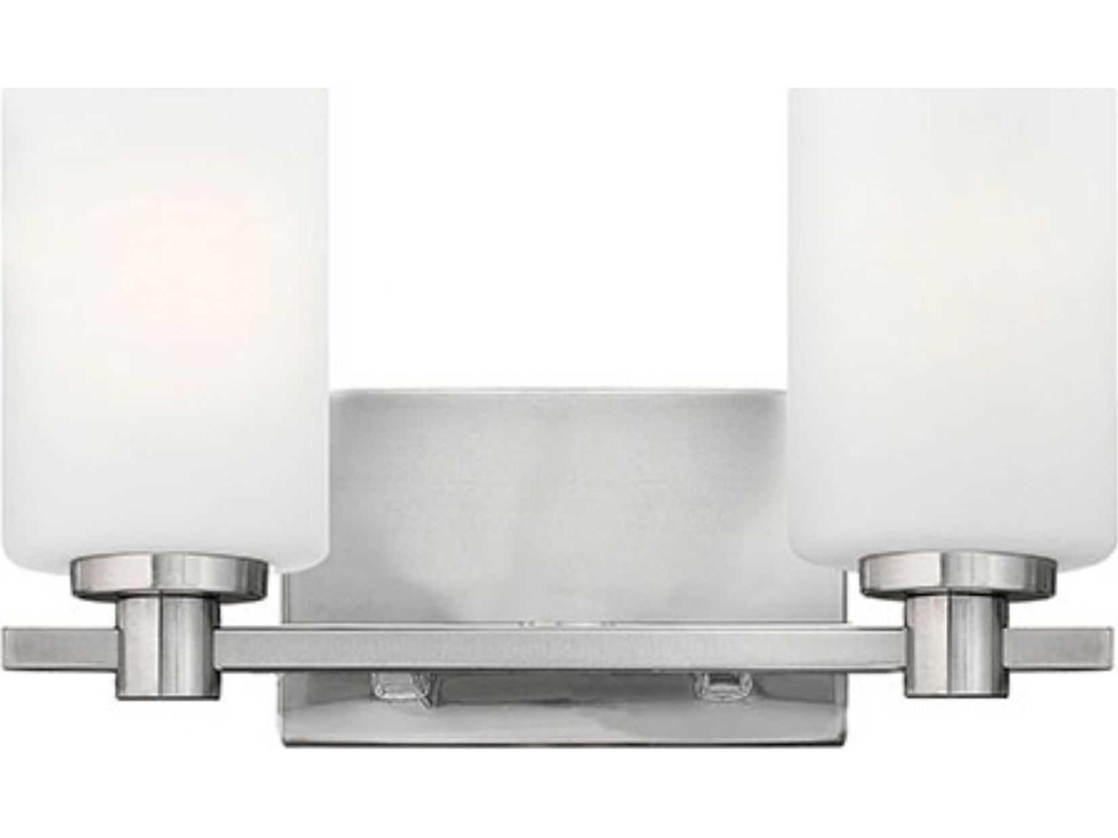 Hinkley Karlie Brushed Nickel Glass Vanity Light