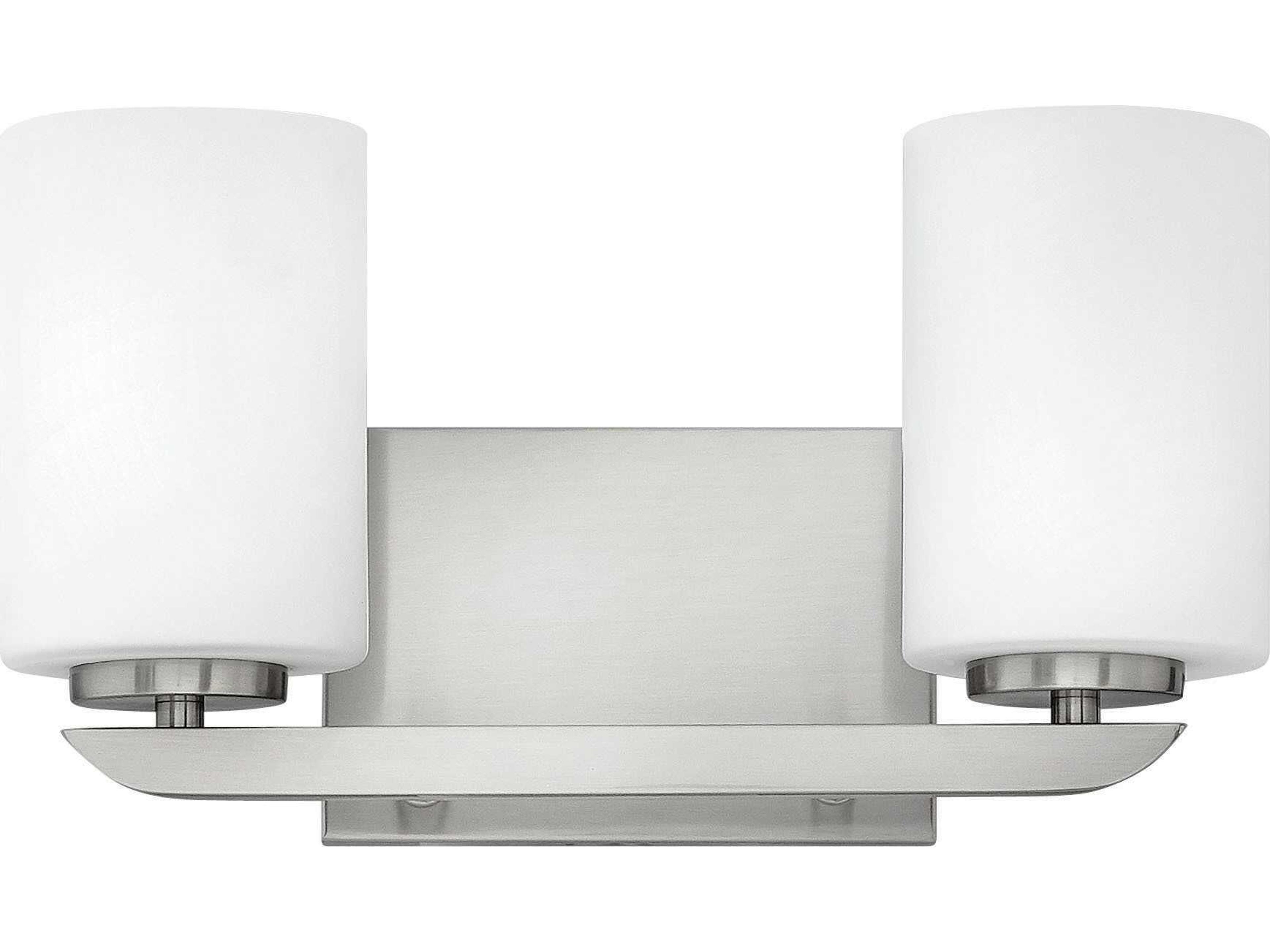 Hinkley Kyra Brushed Nickel Glass Vanity Light