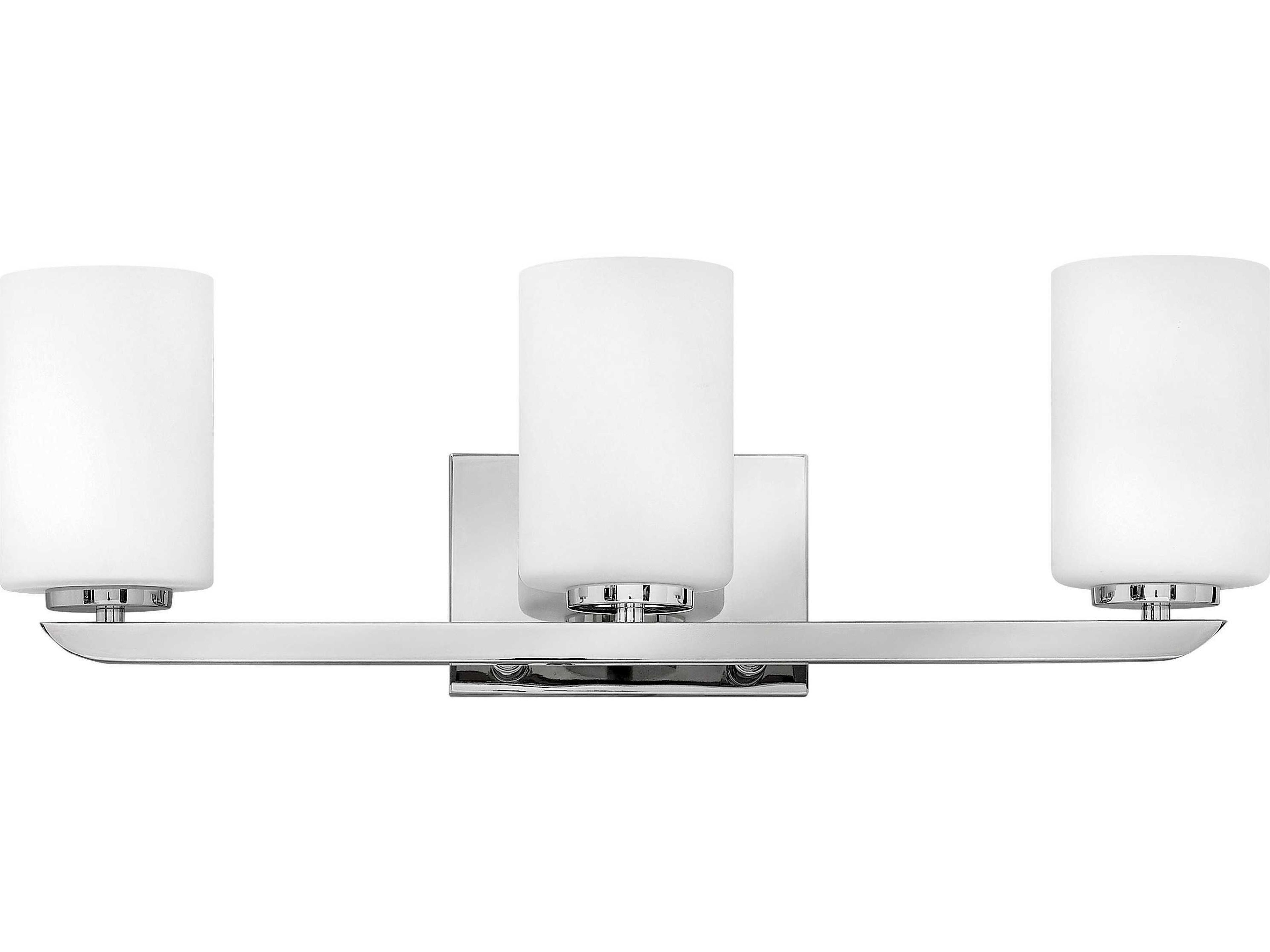 Hinkley Kyra Polished Nickel Glass Vanity Light