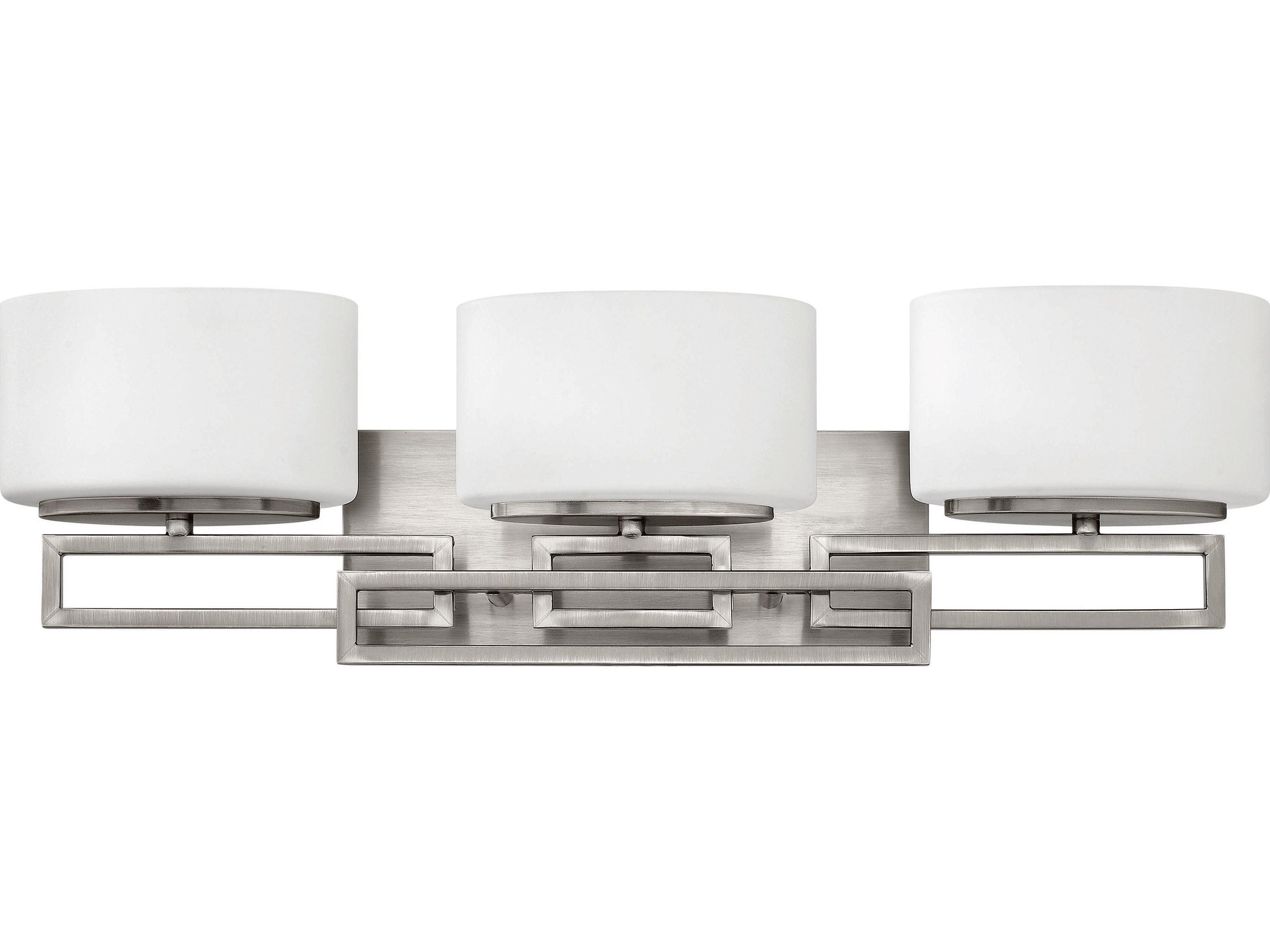 Hinkley Lanza 3-Light Antique Nickel Glass Vanity Light