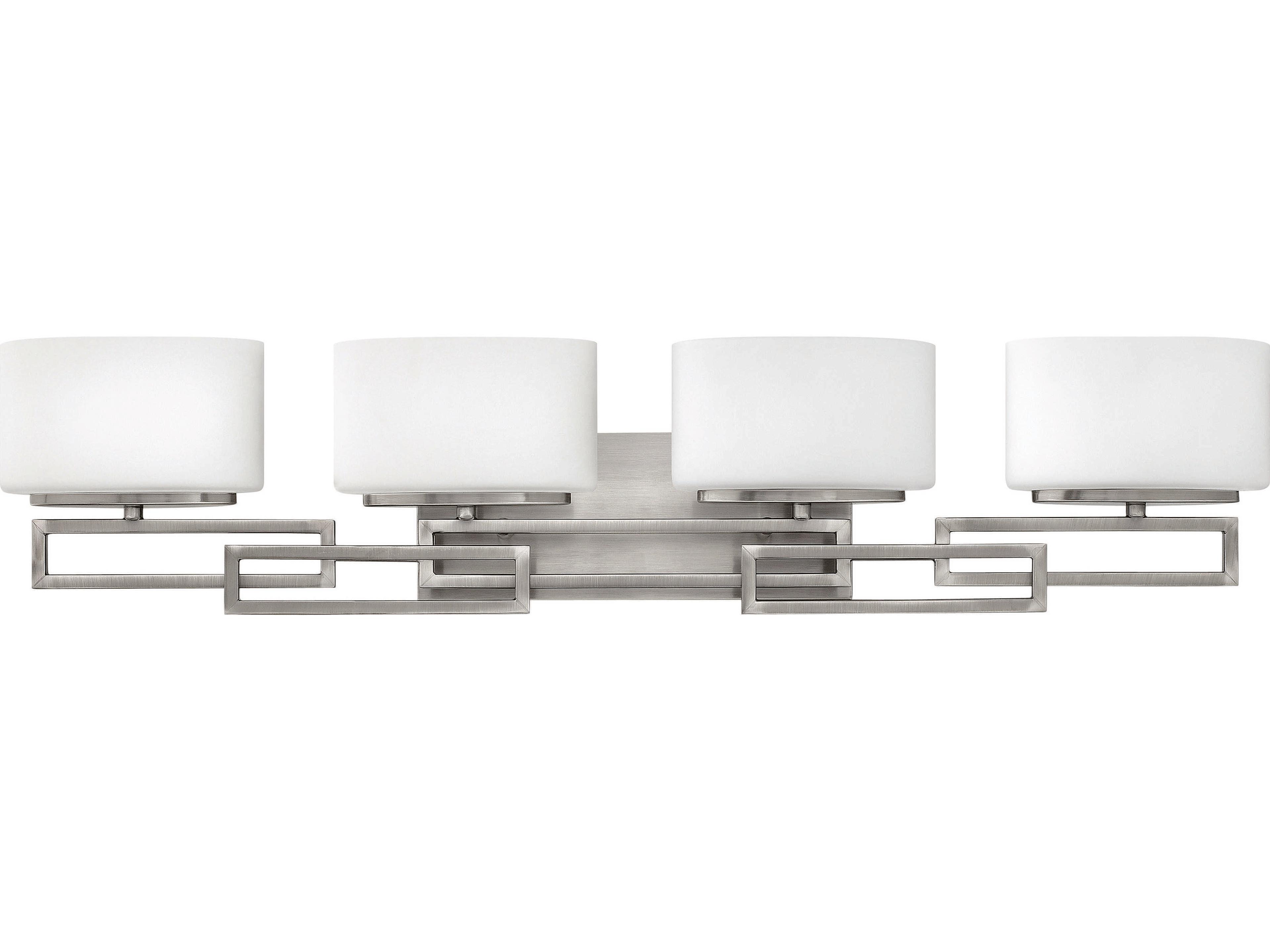 Hinkley Lanza 4-Light Antique Nickel Glass Vanity Light