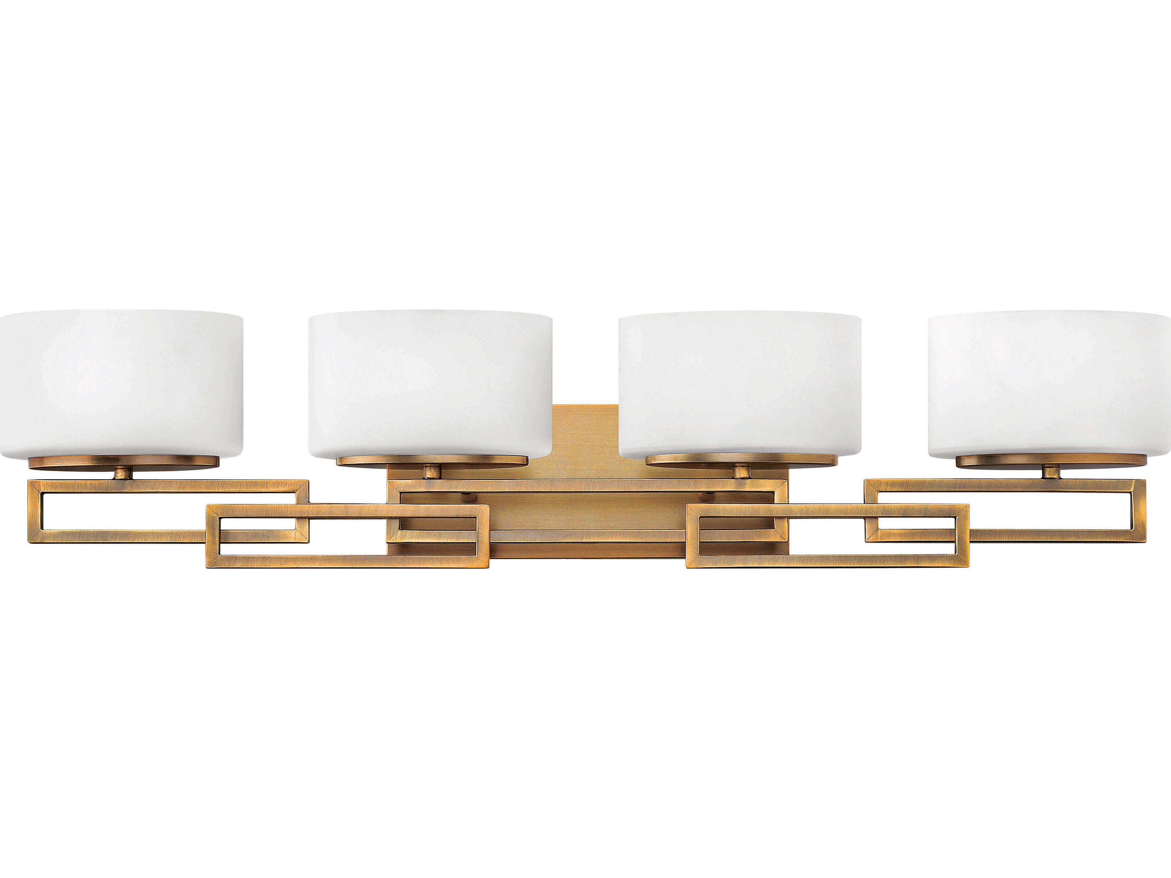 Hinkley Lanza 4-Light Brushed Bronze Glass Vanity Light