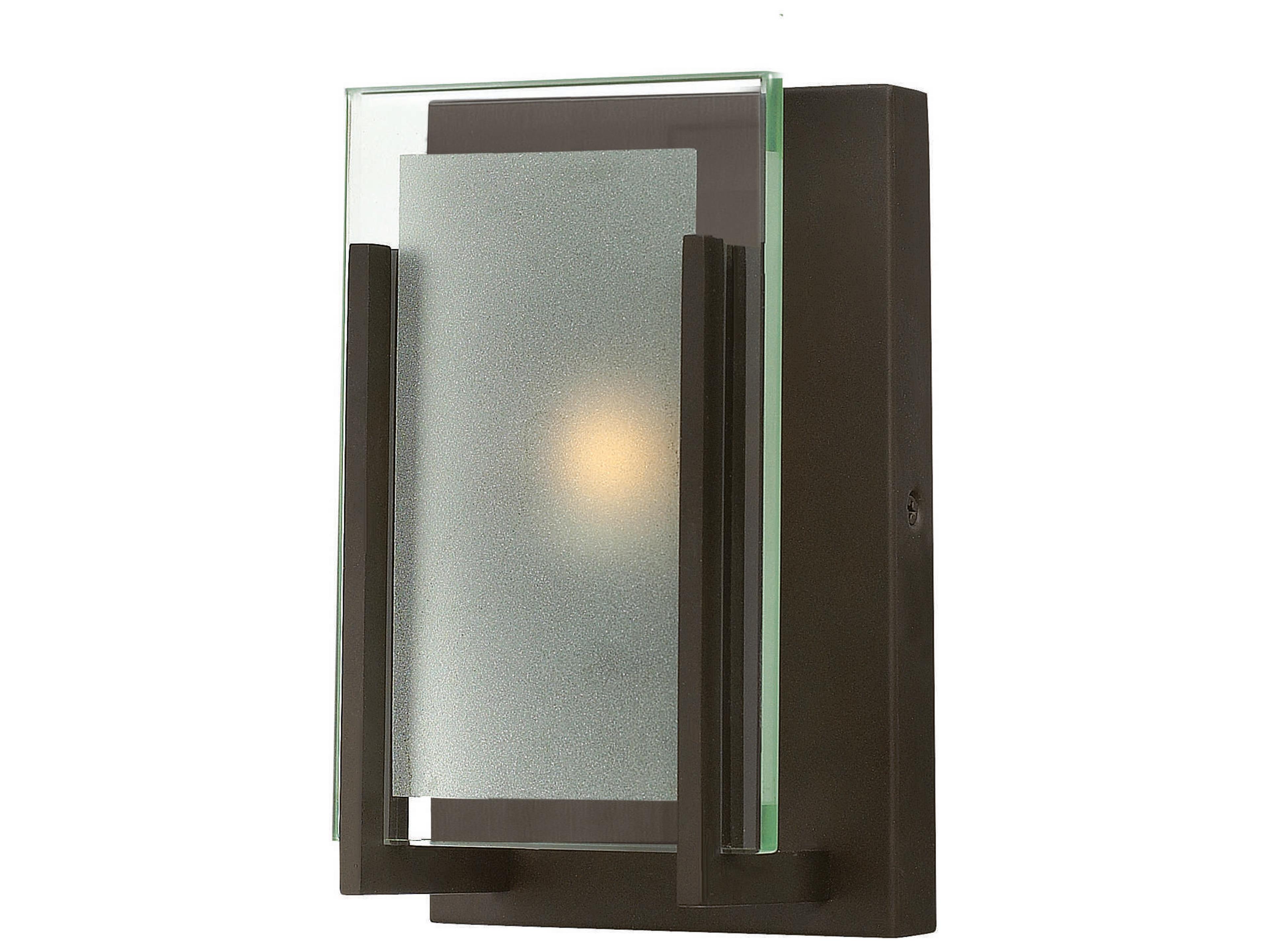 Hinkley Latitude 1-Light Oil Rubbed Bronze Glass Wall Sconce