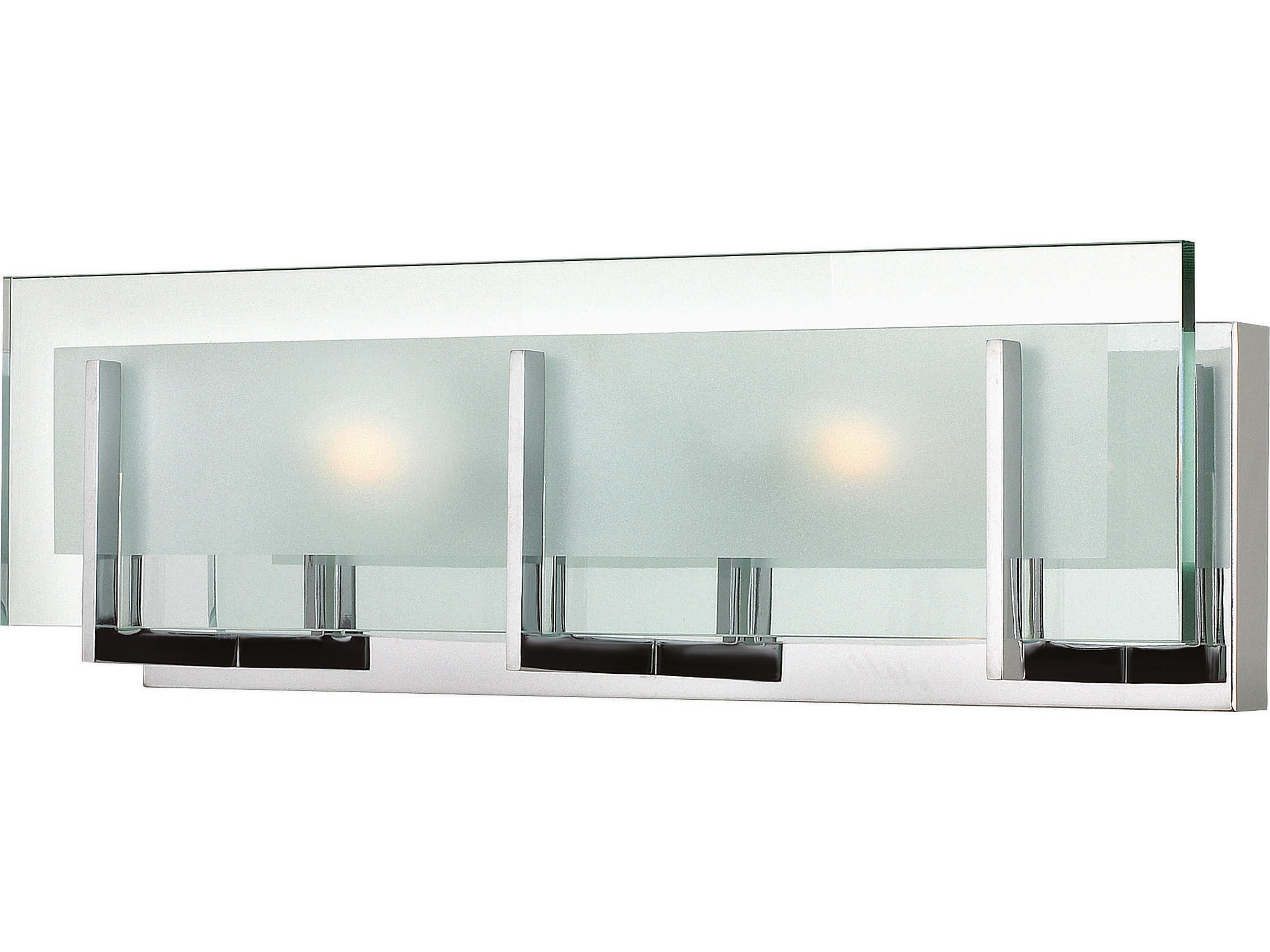 Hinkley Latitude 2-Light Chrome Glass Vanity Light