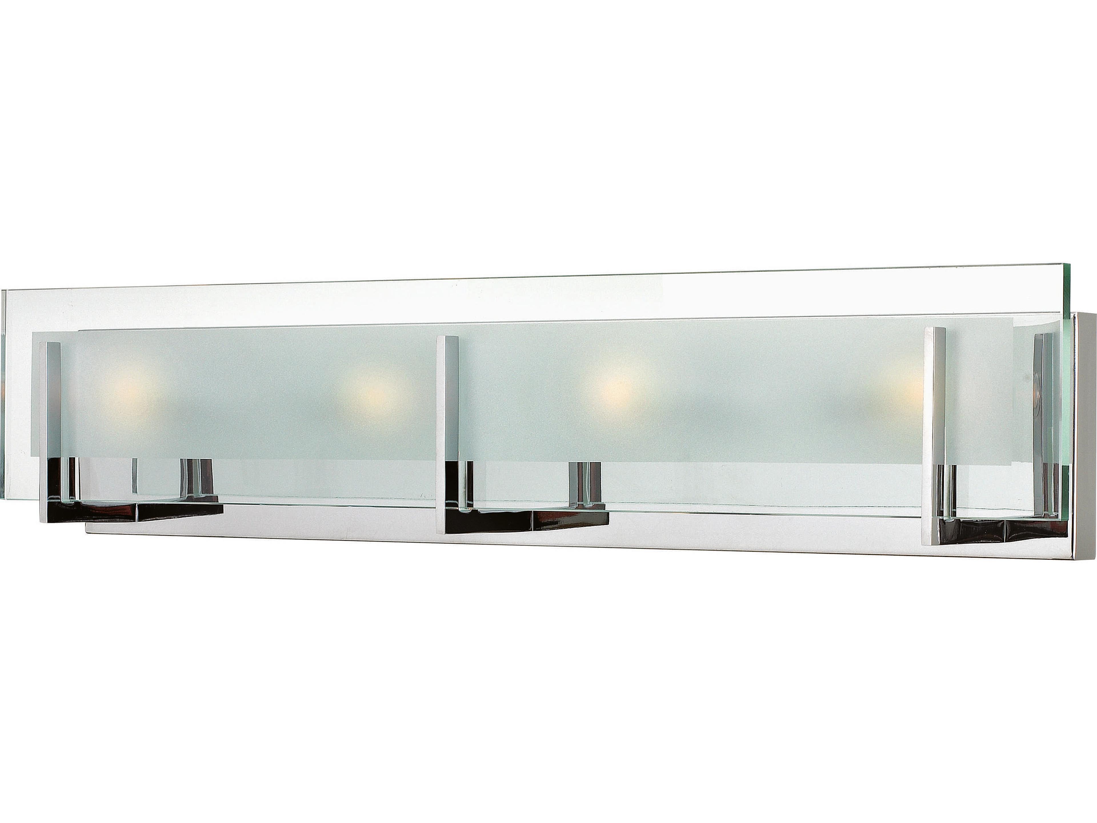 Hinkley Latitude 4-Light Chrome Glass Vanity Light