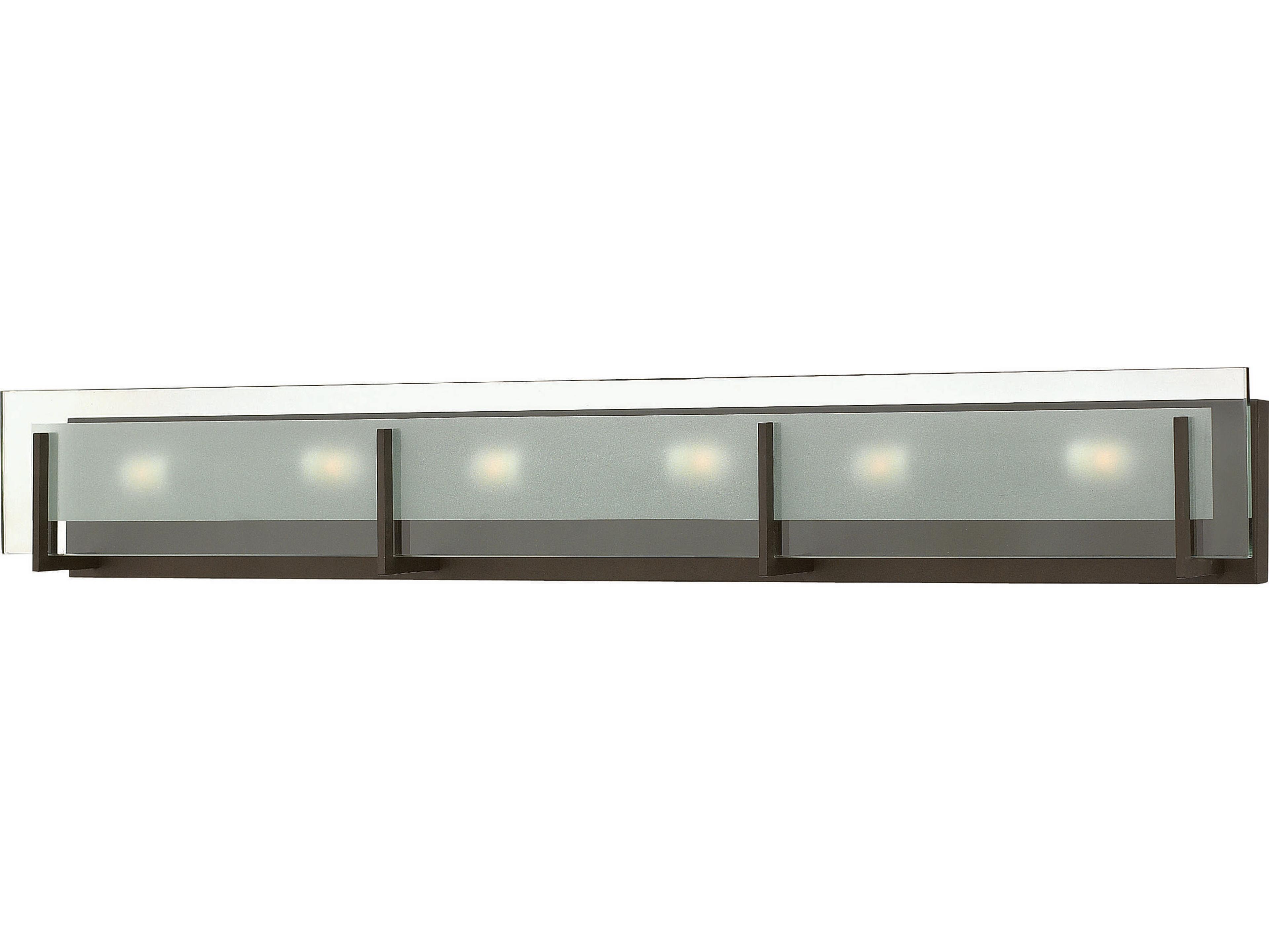 Hinkley Latitude 6-Light Oil Rubbed Bronze Glass Vanity Light
