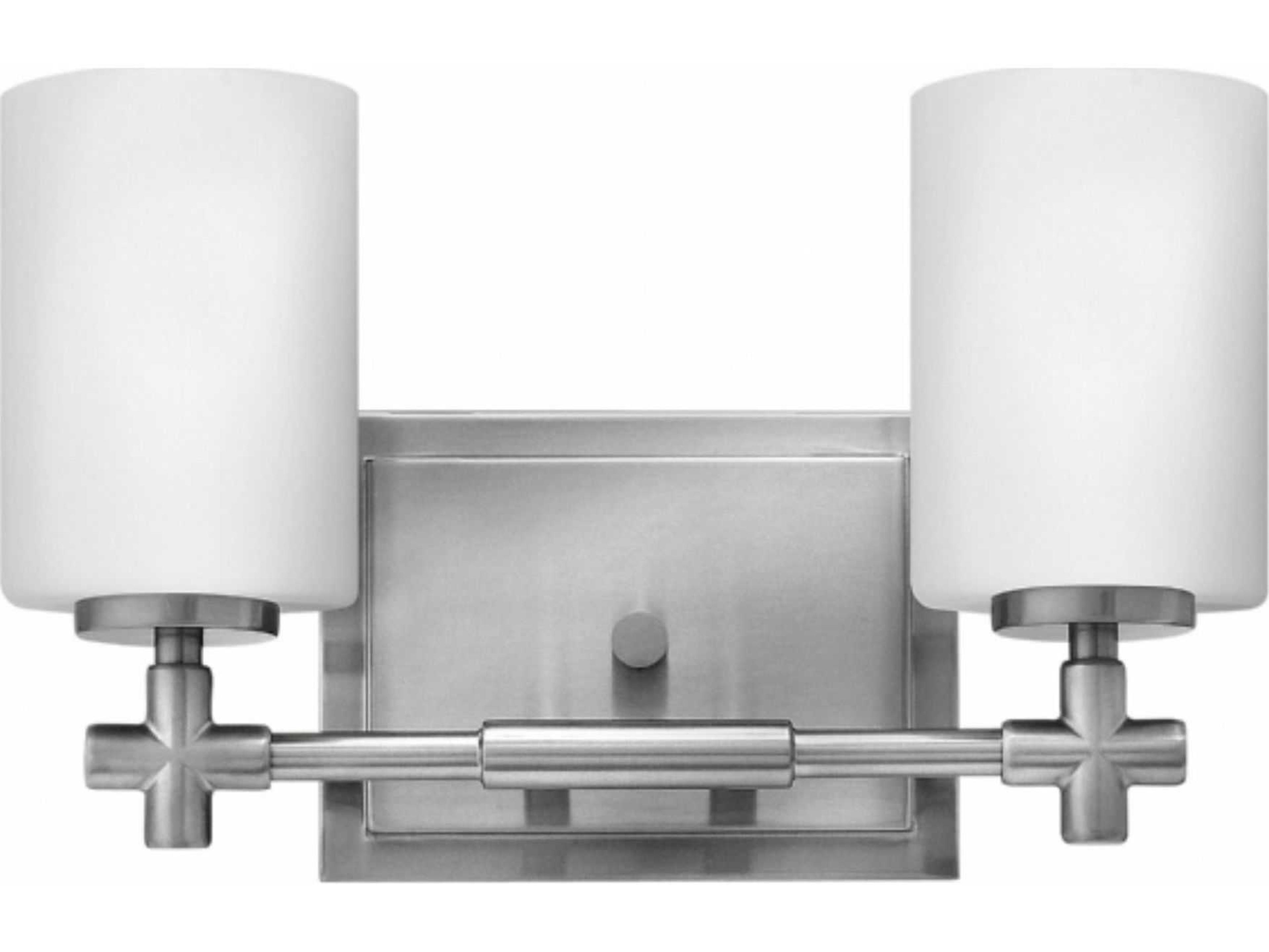 Hinkley Laurel Brushed Nickel Glass Vanity Light