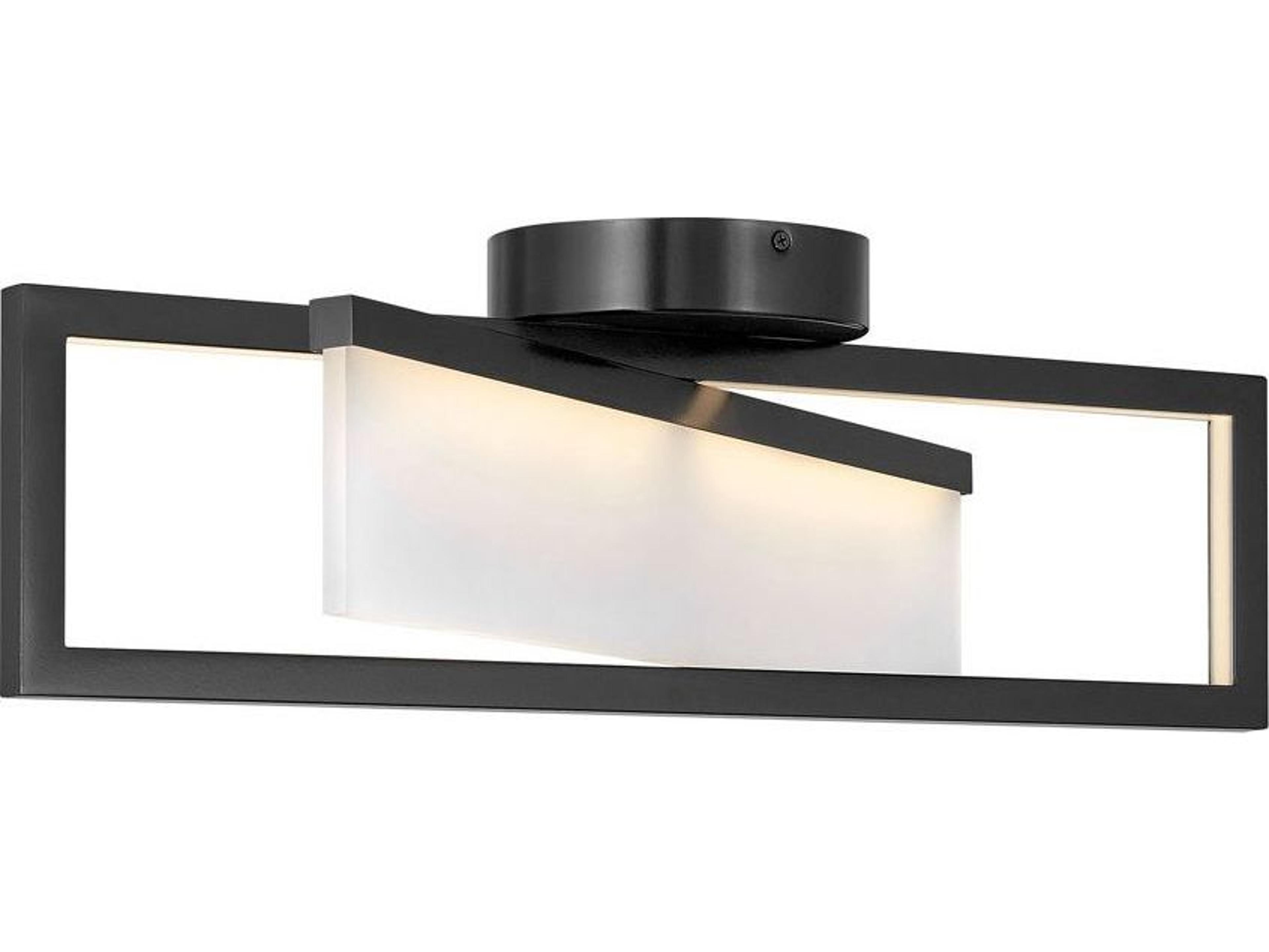 Hinkley Lisa Mcdennon Black White Glass LED Geometric Semi Flush Mount