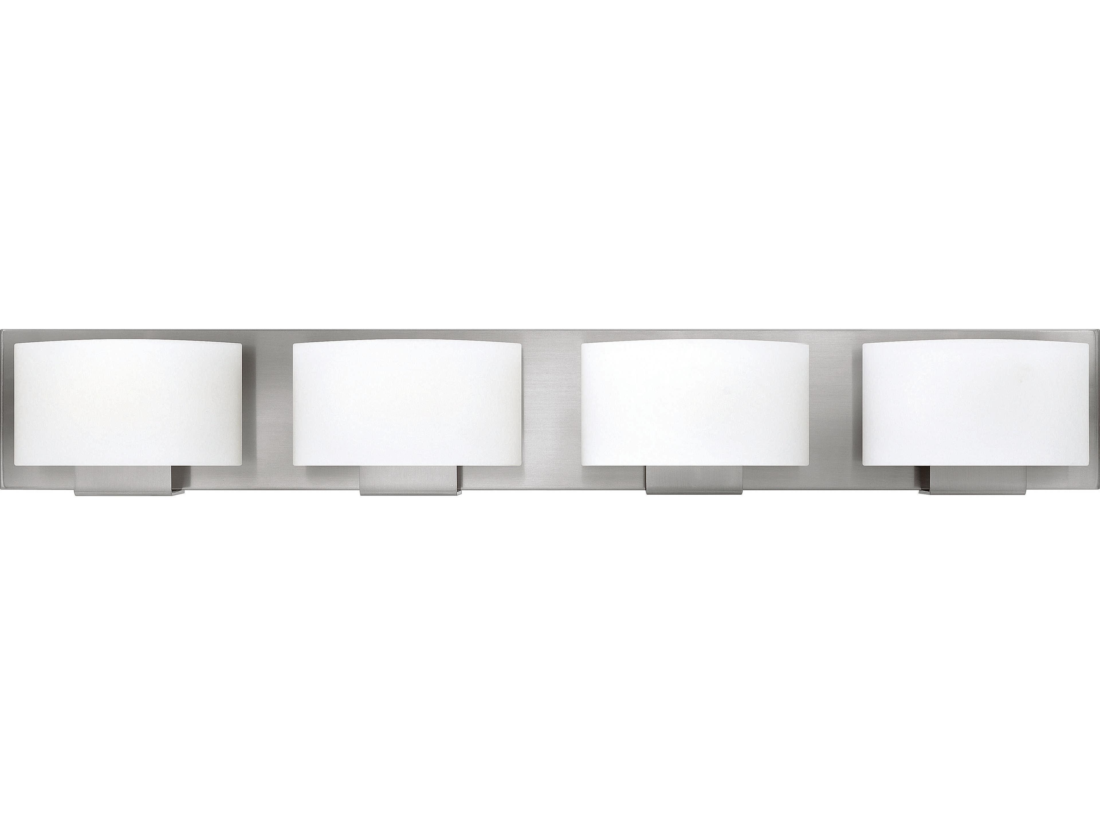 Hinkley Mila 4-Light Brushed Nickel Glass Vanity Light