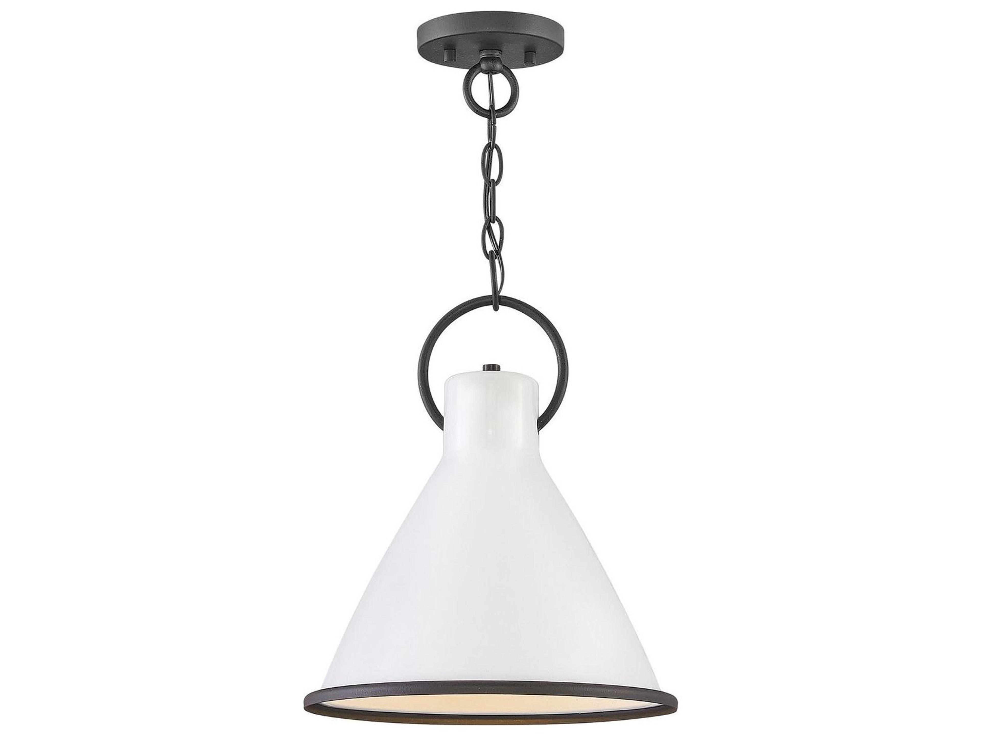 Hinkley Winnie 1-Light Polished White Bell Mini Pendant