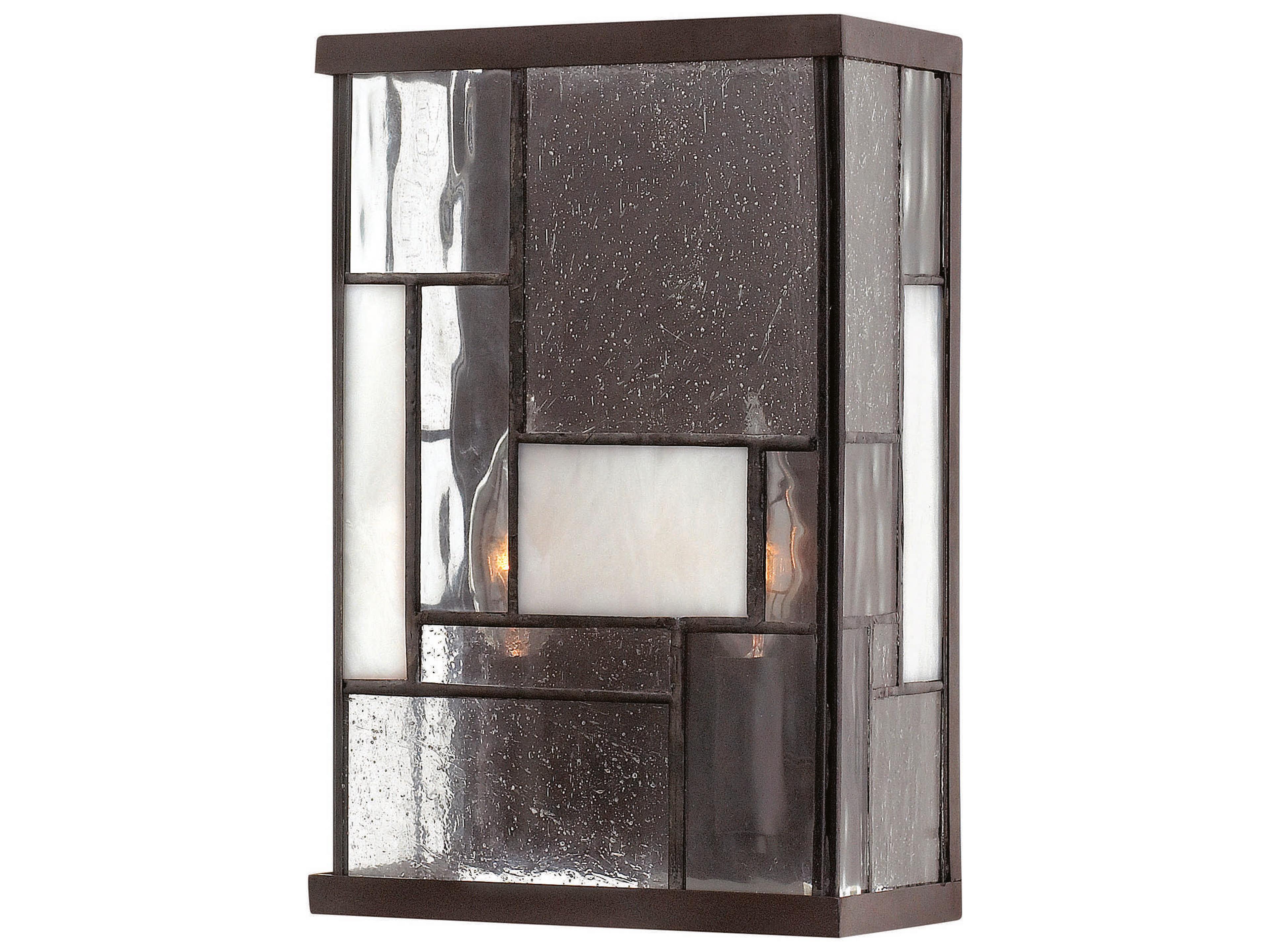 Hinkley Mondrian 2-Light Buckeye Bronze Glass Wall Sconce