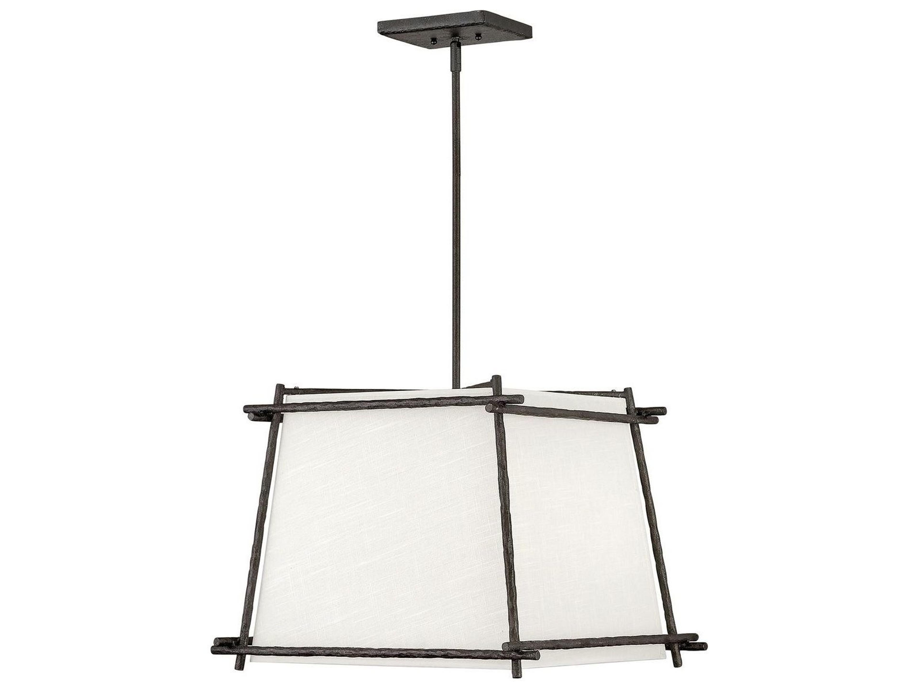 Hinkley Tress 4-Light Iron Ore Gray Geometric Pendant