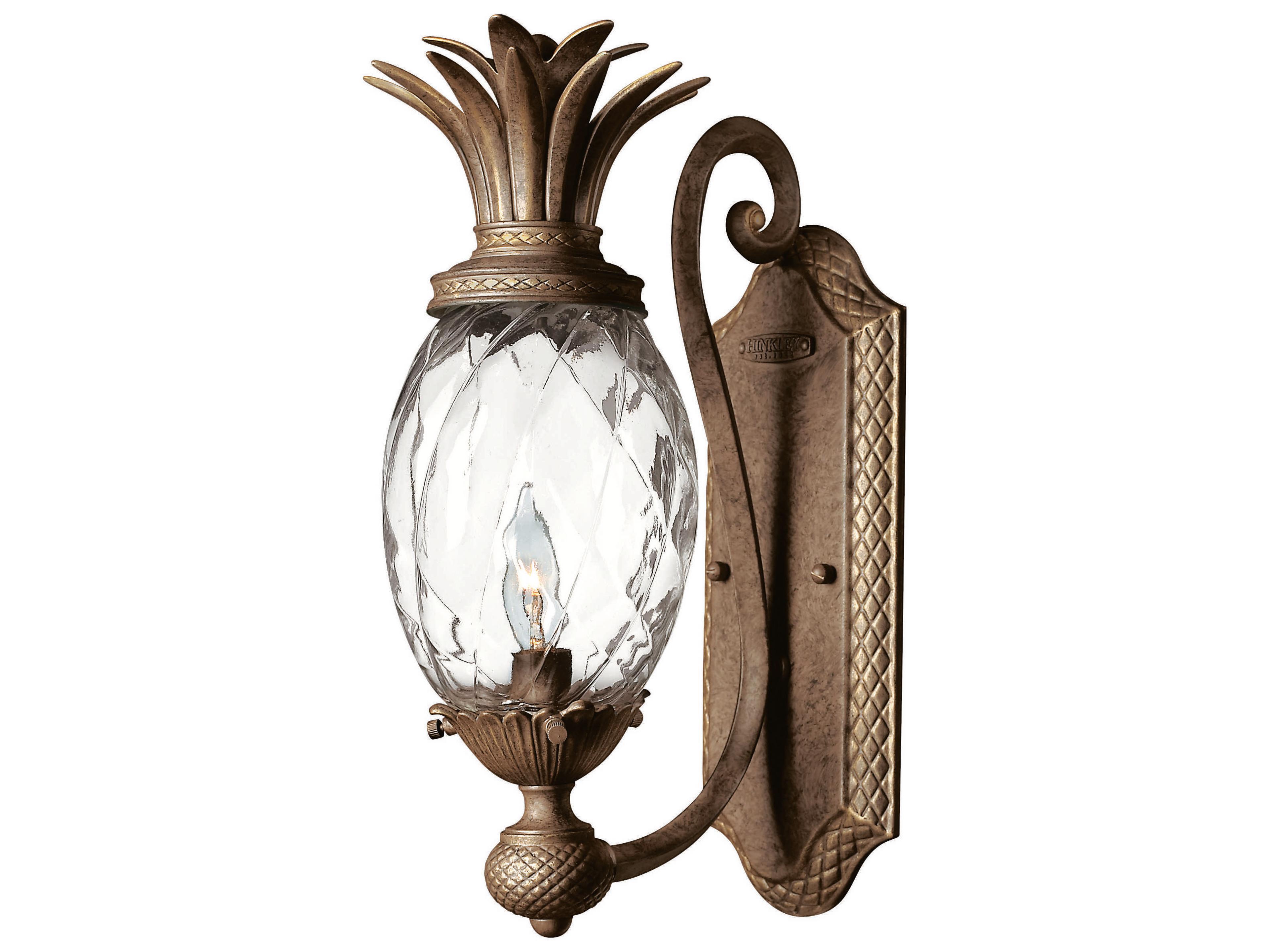 Hinkley Plantation 1-Light Pearl Bronze Glass Wall Sconce