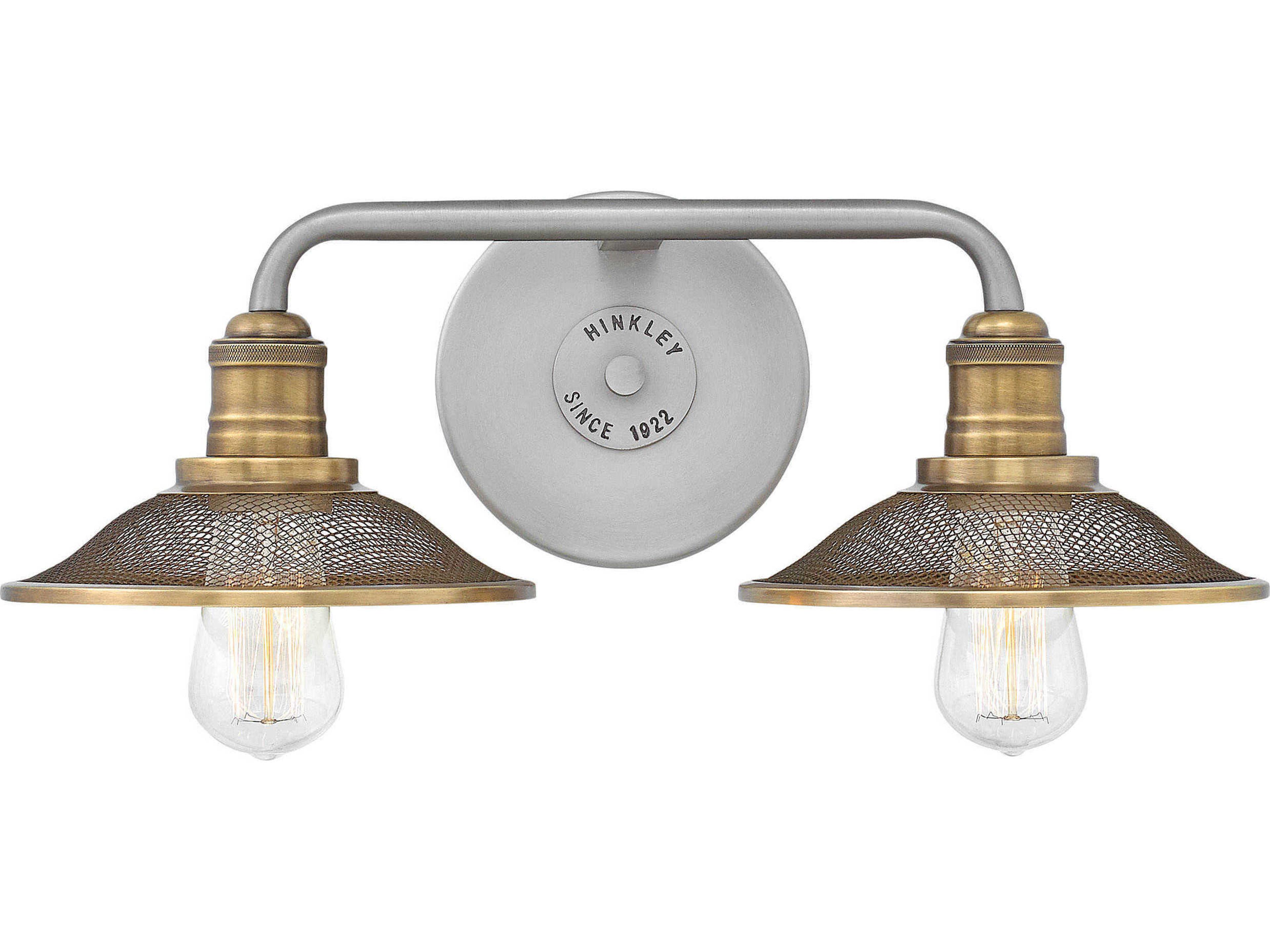 Hinkley Rigby 2-Light Antique Nickel Vanity Light