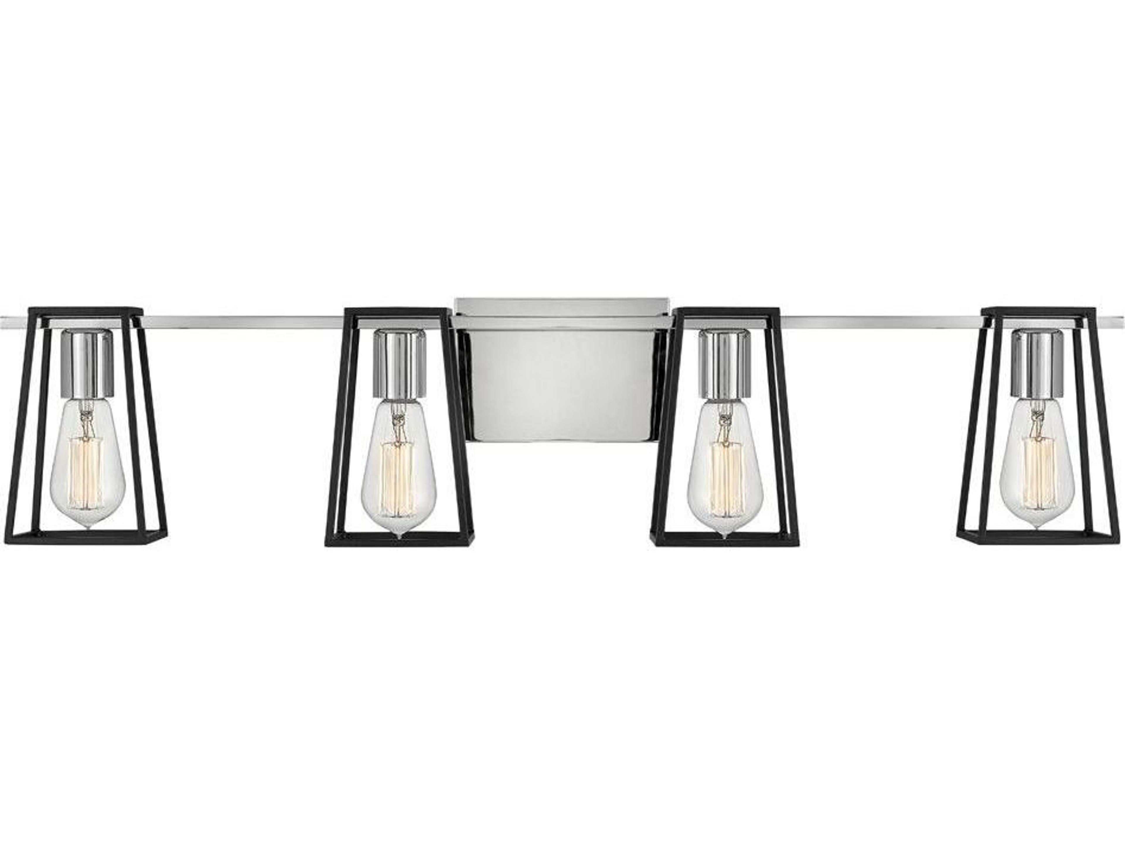 Hinkley Filmore 4-Light Chrome Black Vanity Light