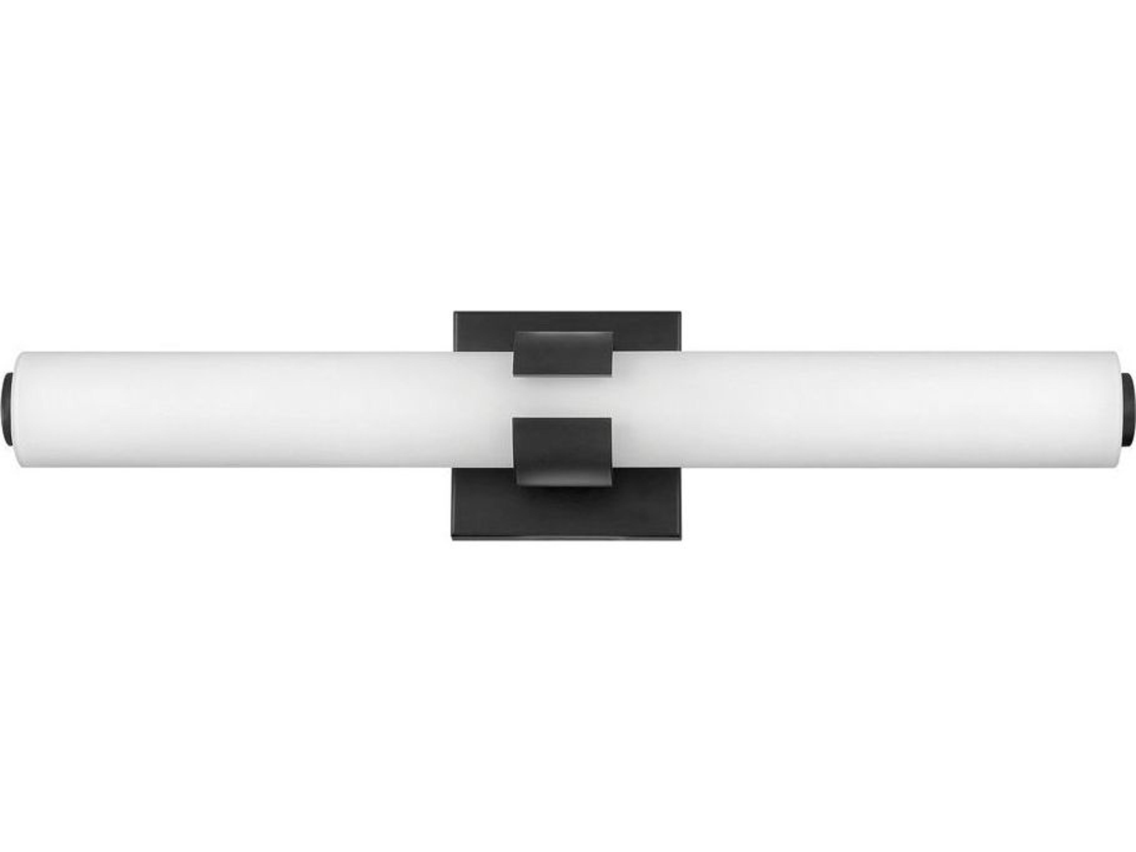 Hinkley Aiden Black White Glass LED Vanity Light