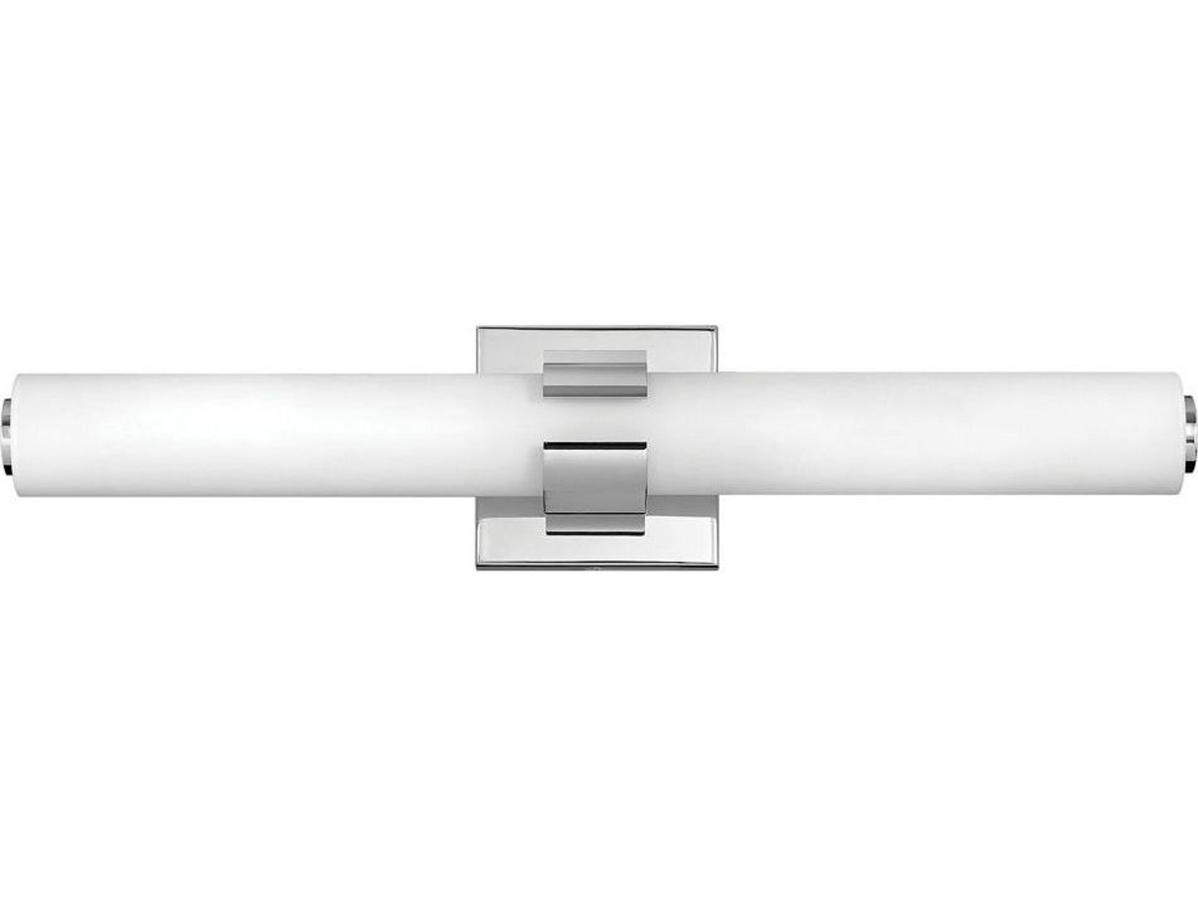 Hinkley Aiden Chrome White Glass LED Vanity Light