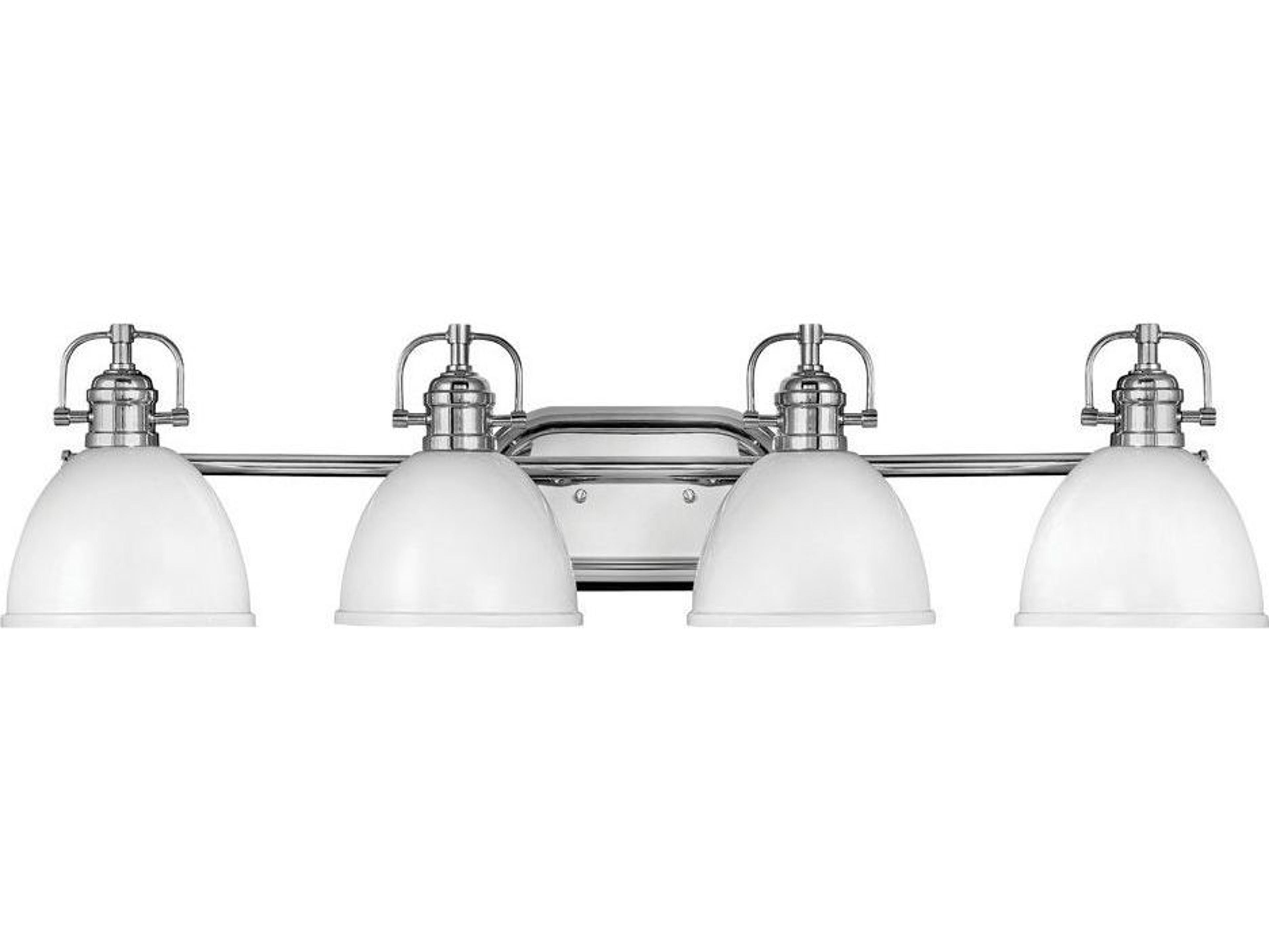 Hinkley Rowan 4-Light Chrome White Vanity Light