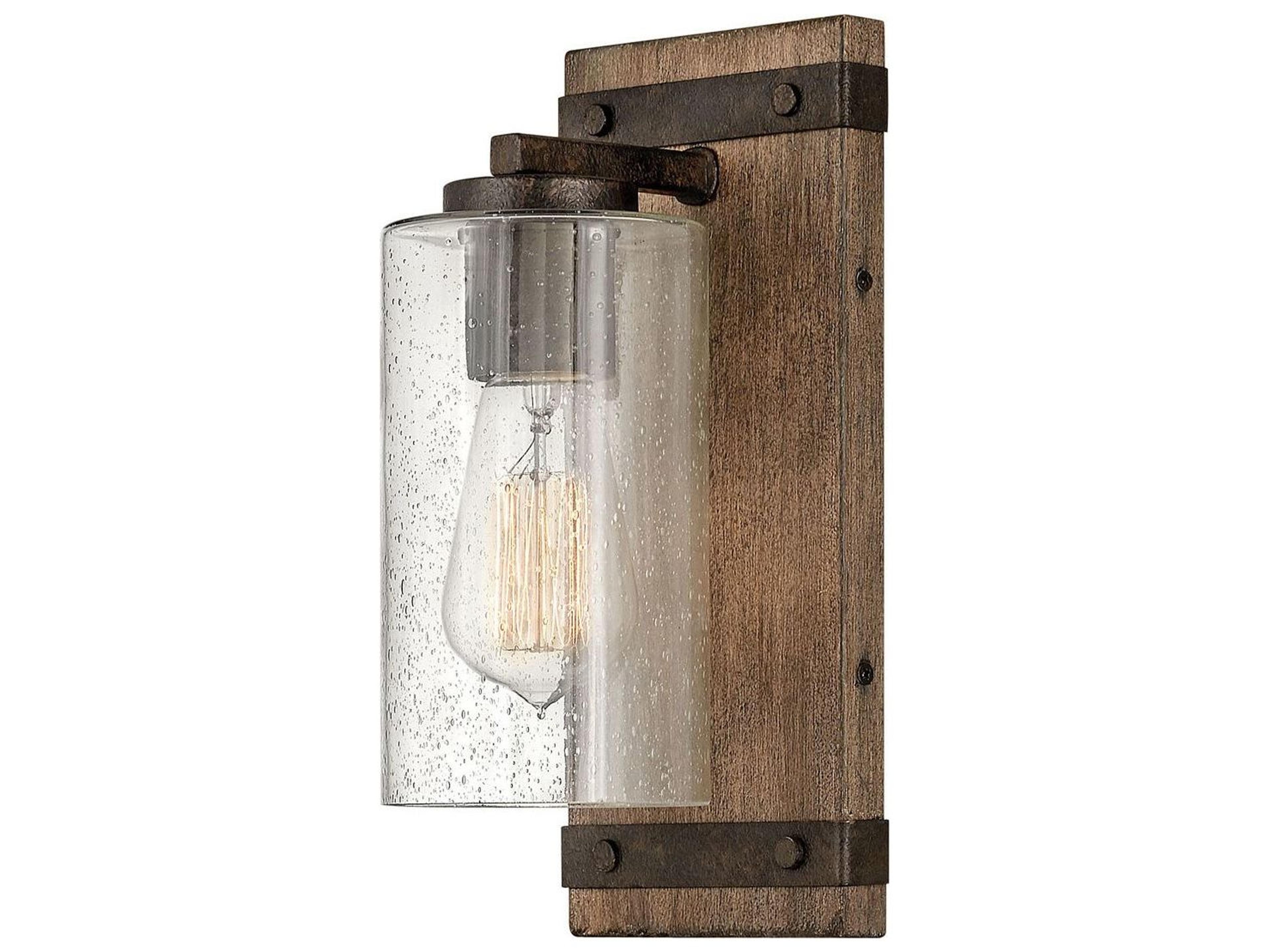 Hinkley Sawyer 1-Light Sequoia Brown Glass Wall Sconce
