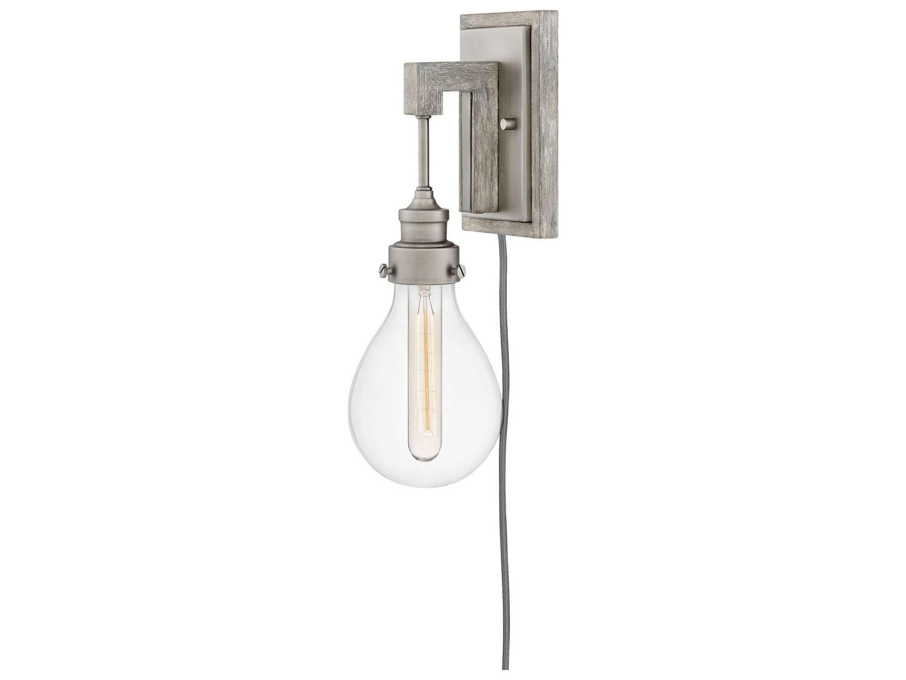 Hinkley Denton 1-Light Pewter Glass Wall Sconce