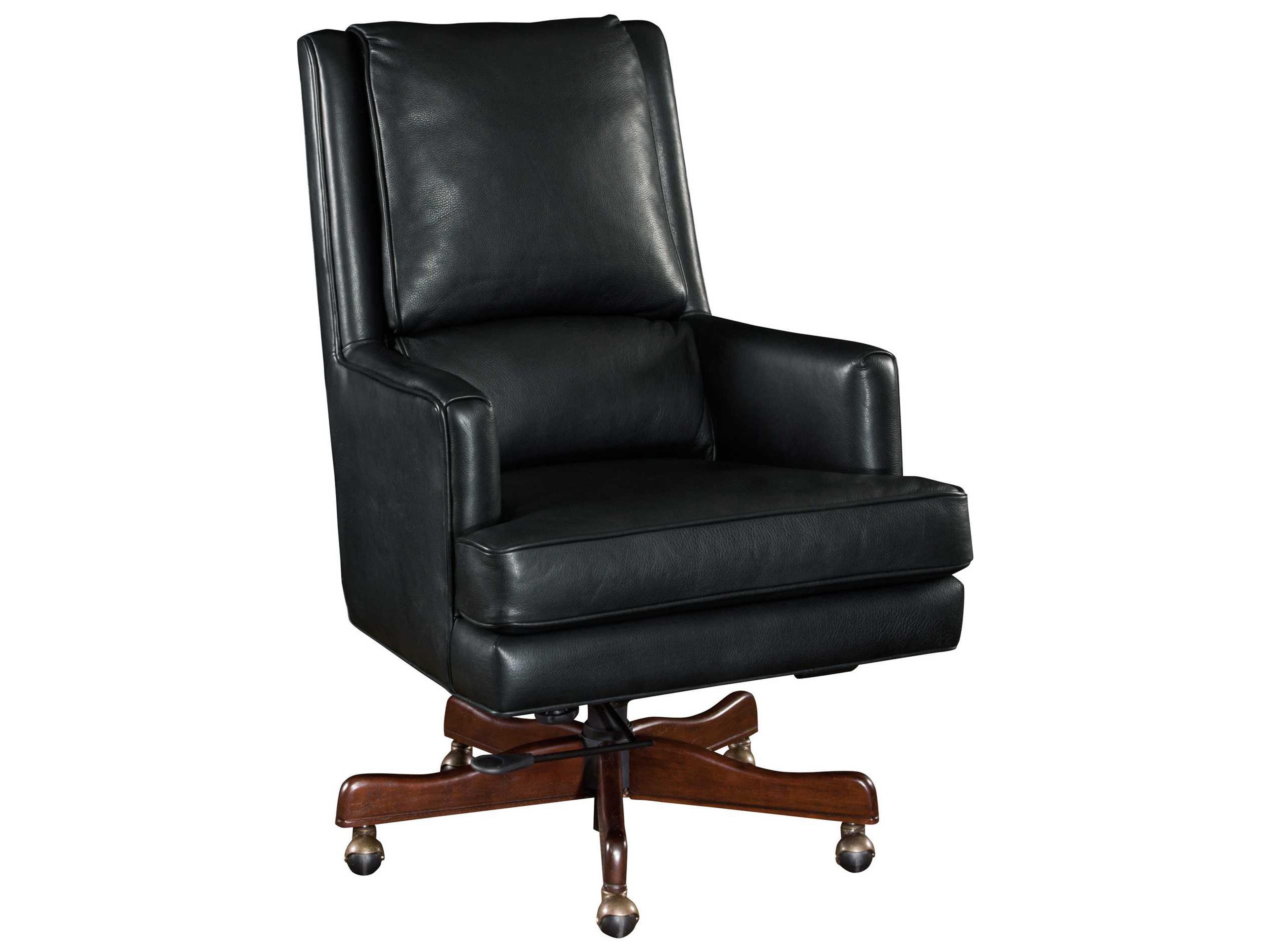 Hooker Furniture Carilion Tune Black Leather Adjustable Swivel Executive Desk Chair