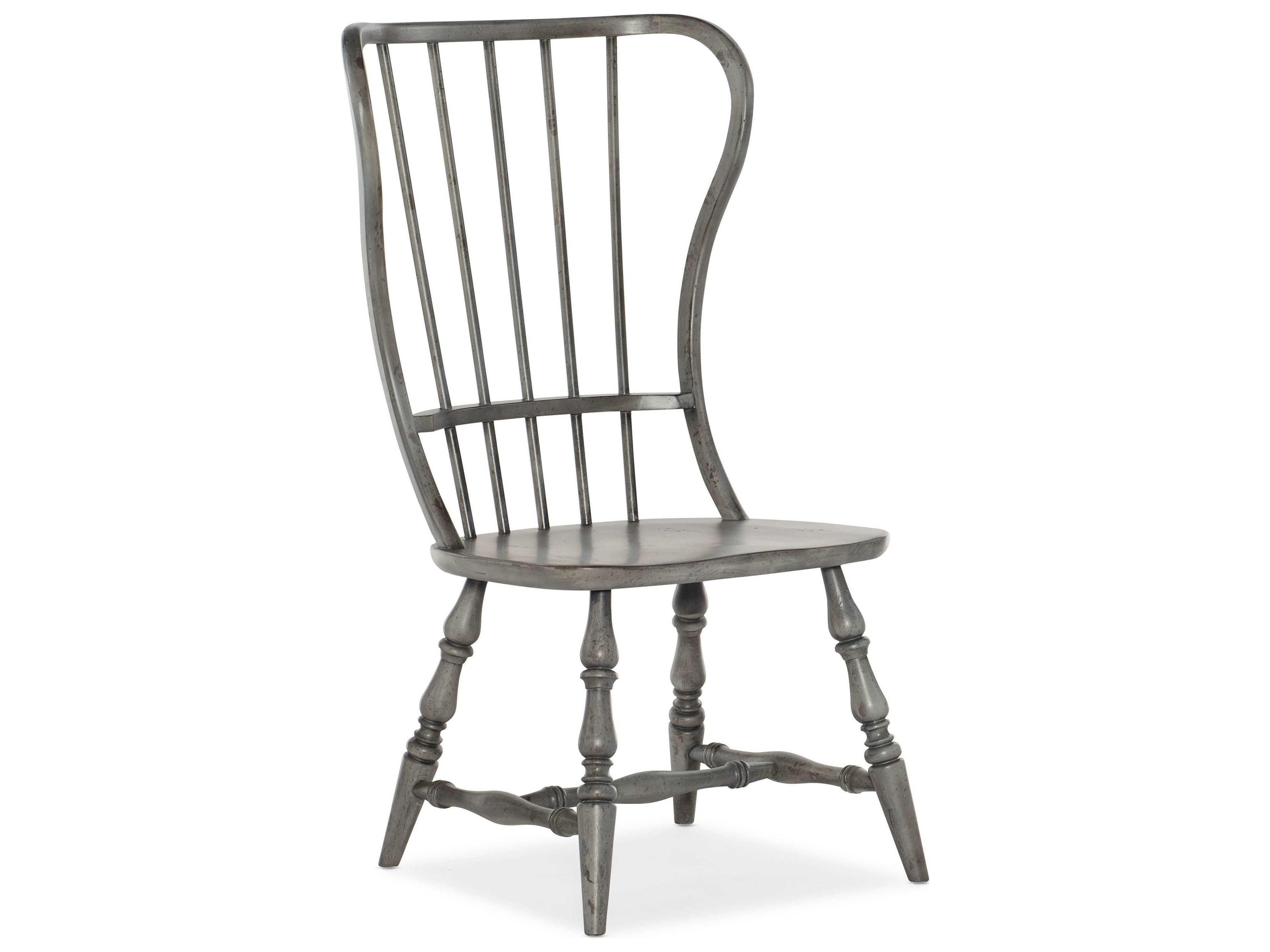 Luxecor Heritage Poplar Wood Gray Side Dining Chair