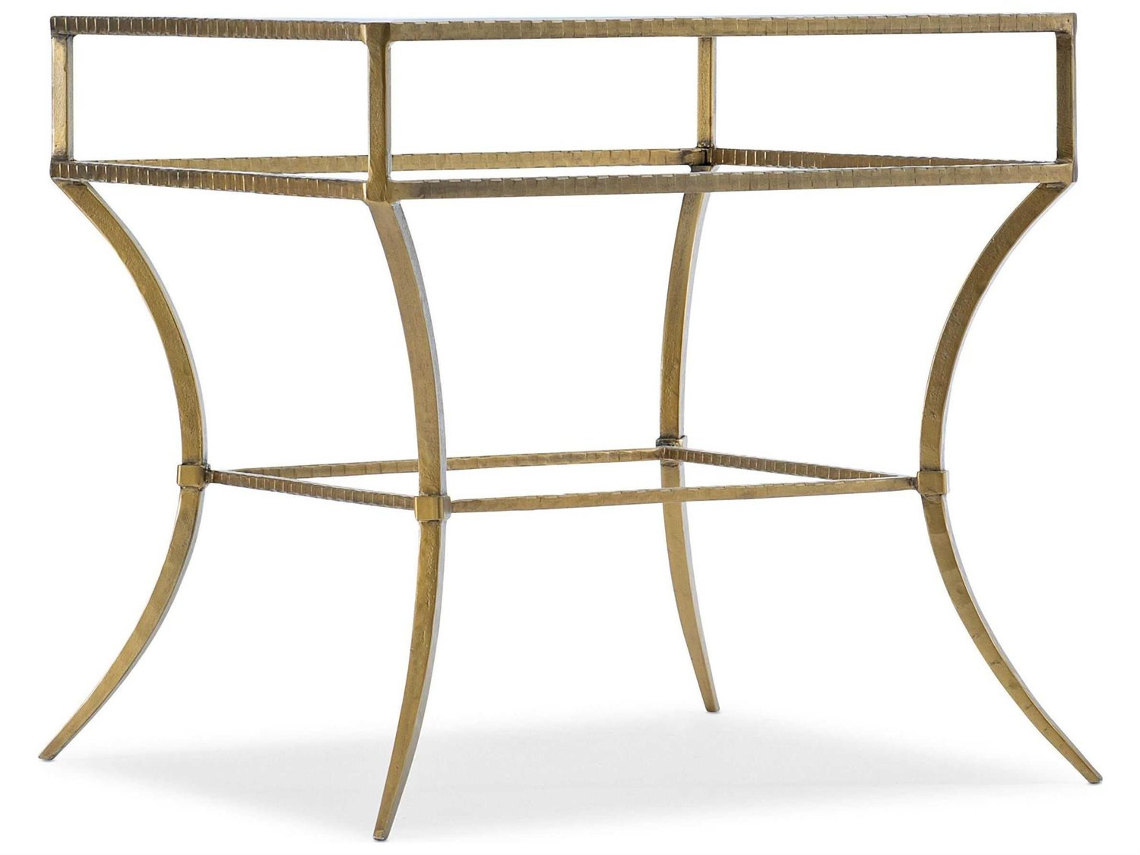 Hooker Furniture Laureng Square Glass Golds End Table