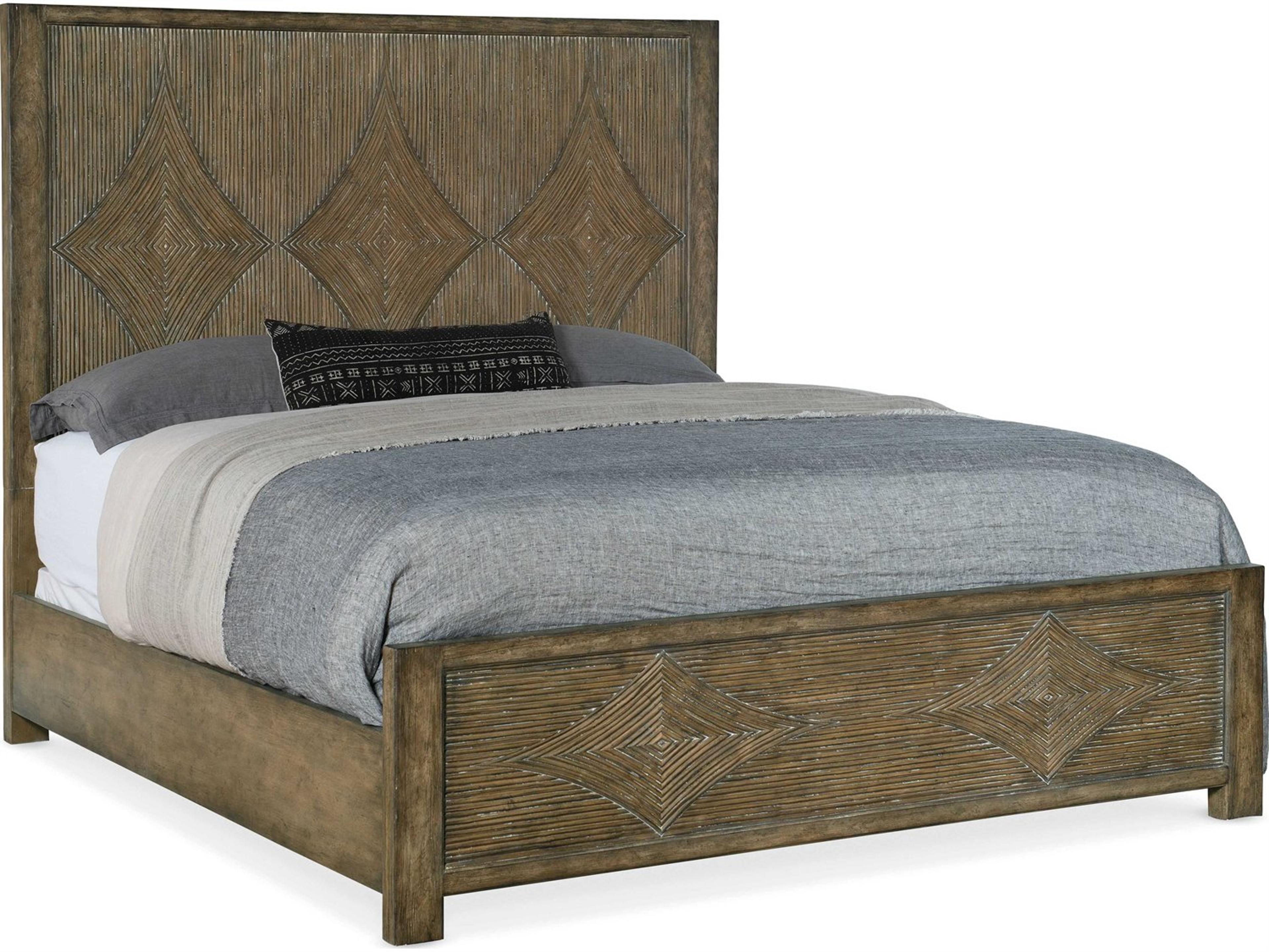 Hooker Furniture Sundance Cliffside Brown Wood King Panel Bed