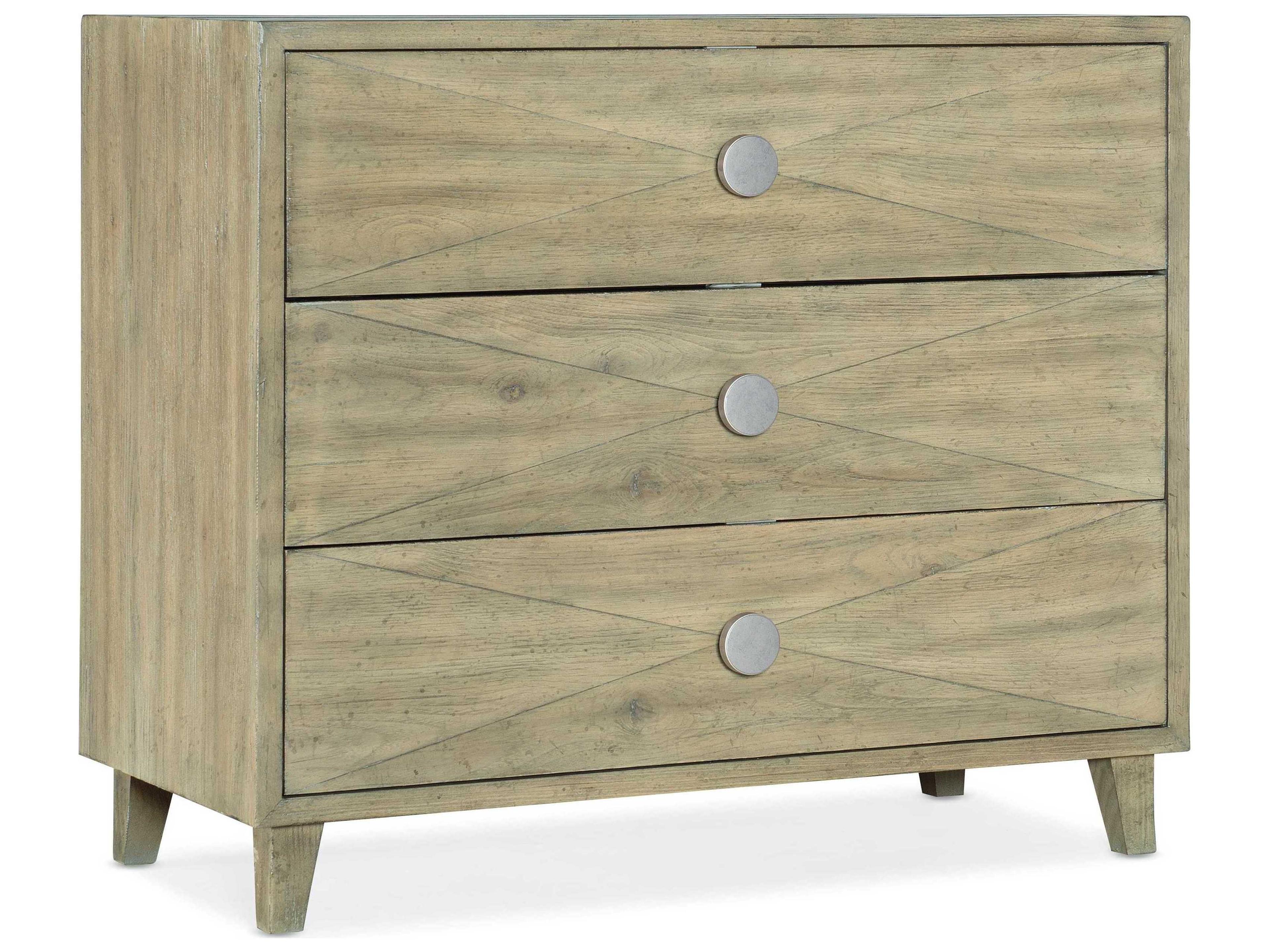 Hooker Furniture Surfrider 3-Drawers Beige Cedar Wood Chest Nightstand
