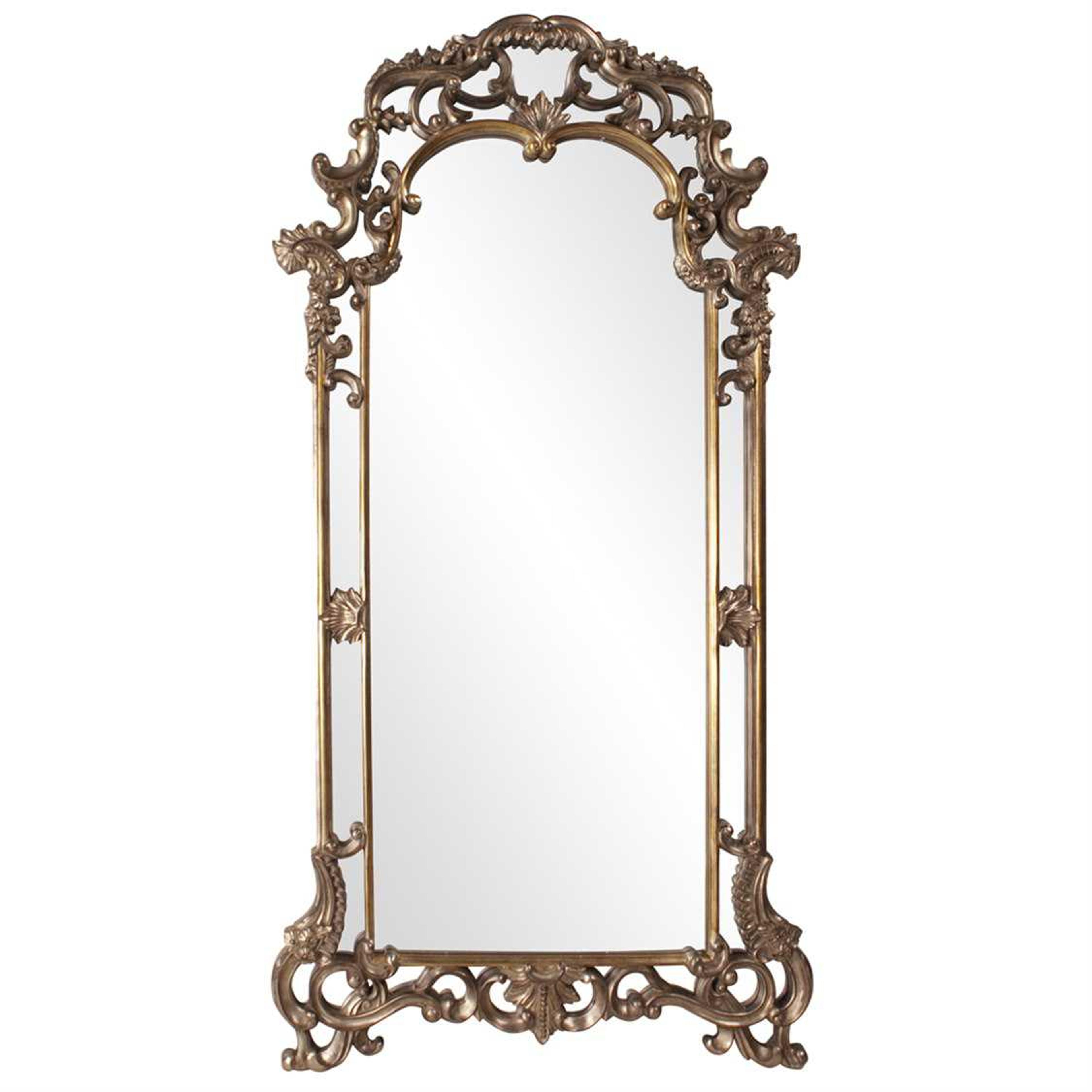 Howard Elliott Imperial Mottled Bronze with Antique Silver Accents Mirror