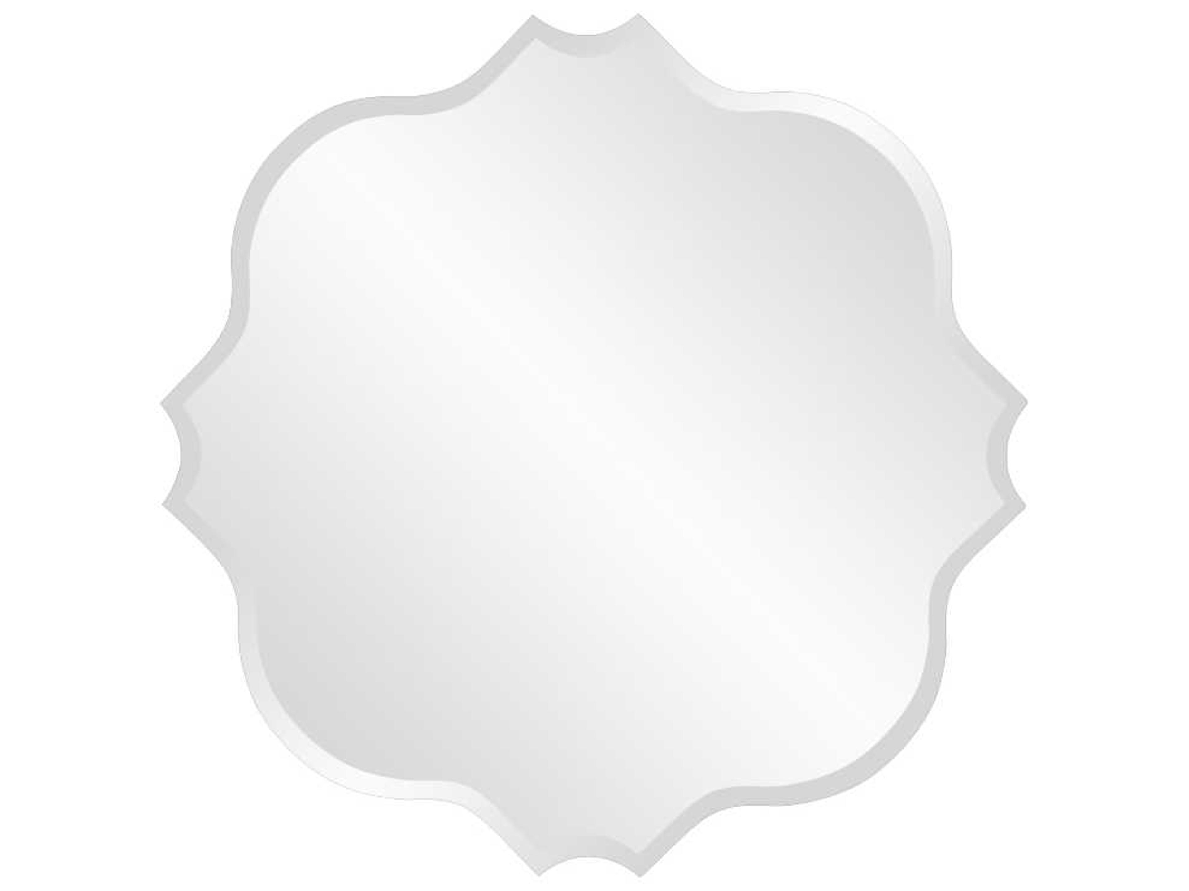 Howard Elliott Scalloped Frameless Wall Mirror