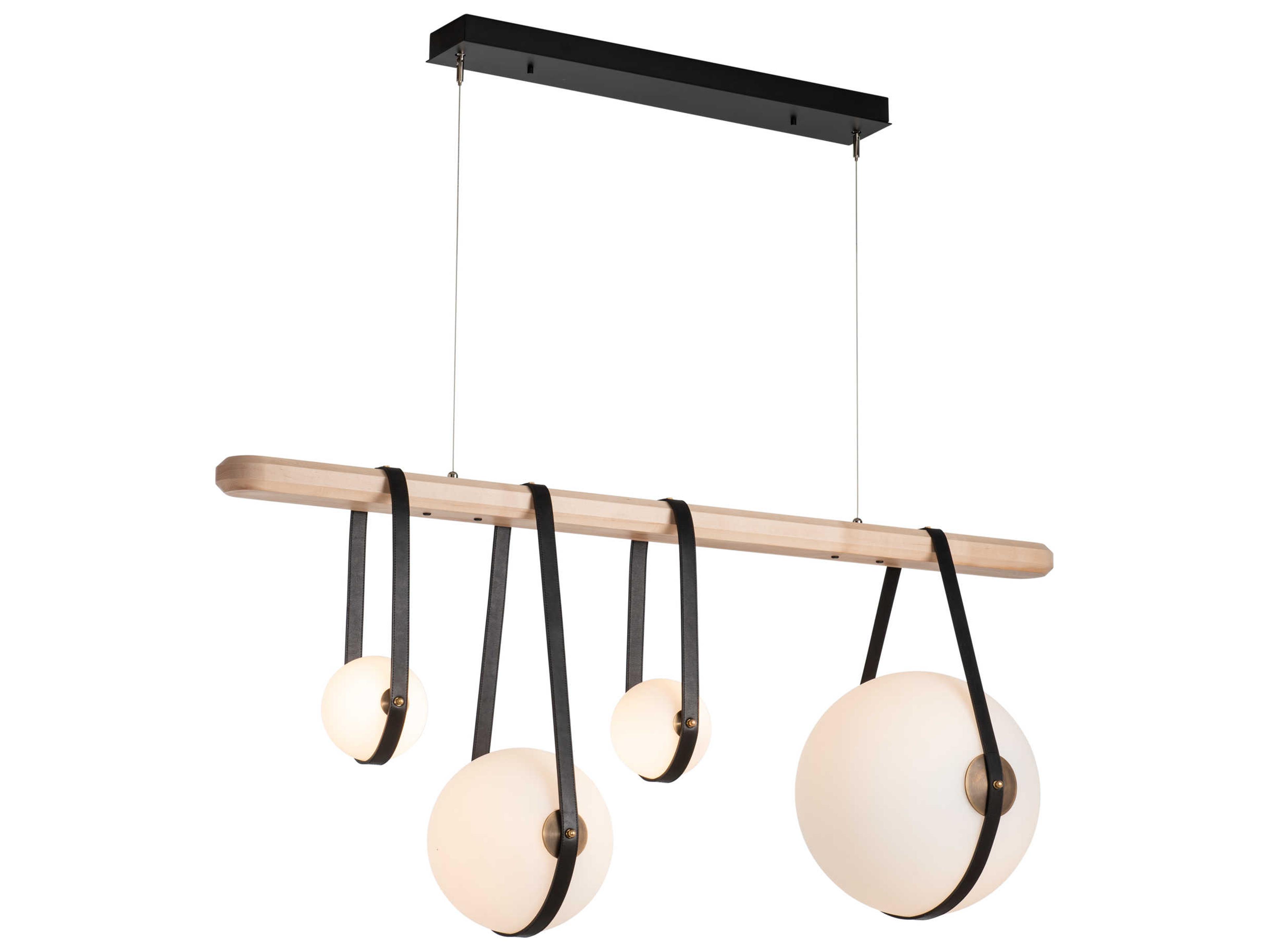 Hubbardton Forge Derby 4-Light Glass LED Globe Linear Island Pendant