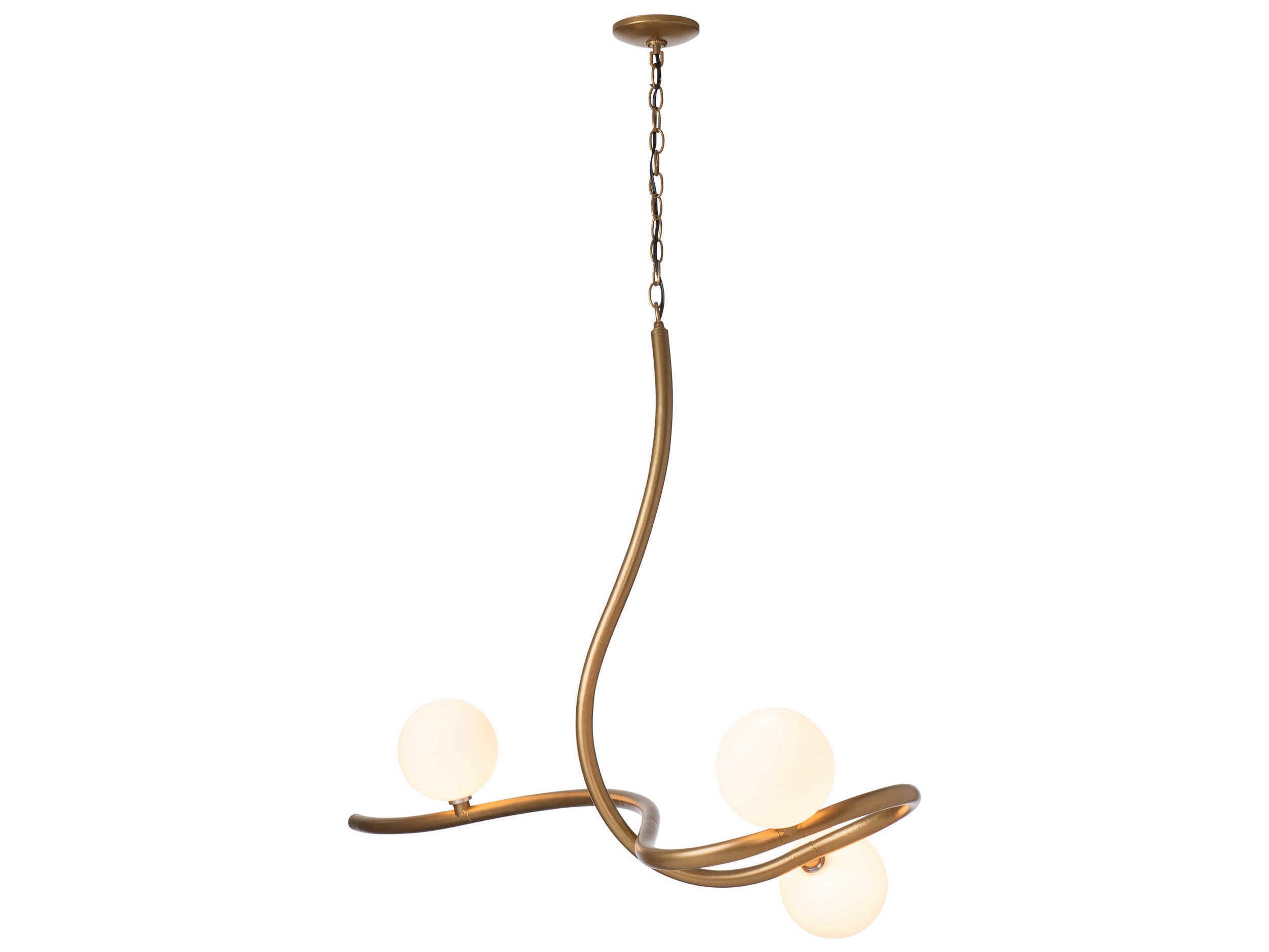 Hubbardton Forge Slide 3-Light Glass Globe Linear Pendant
