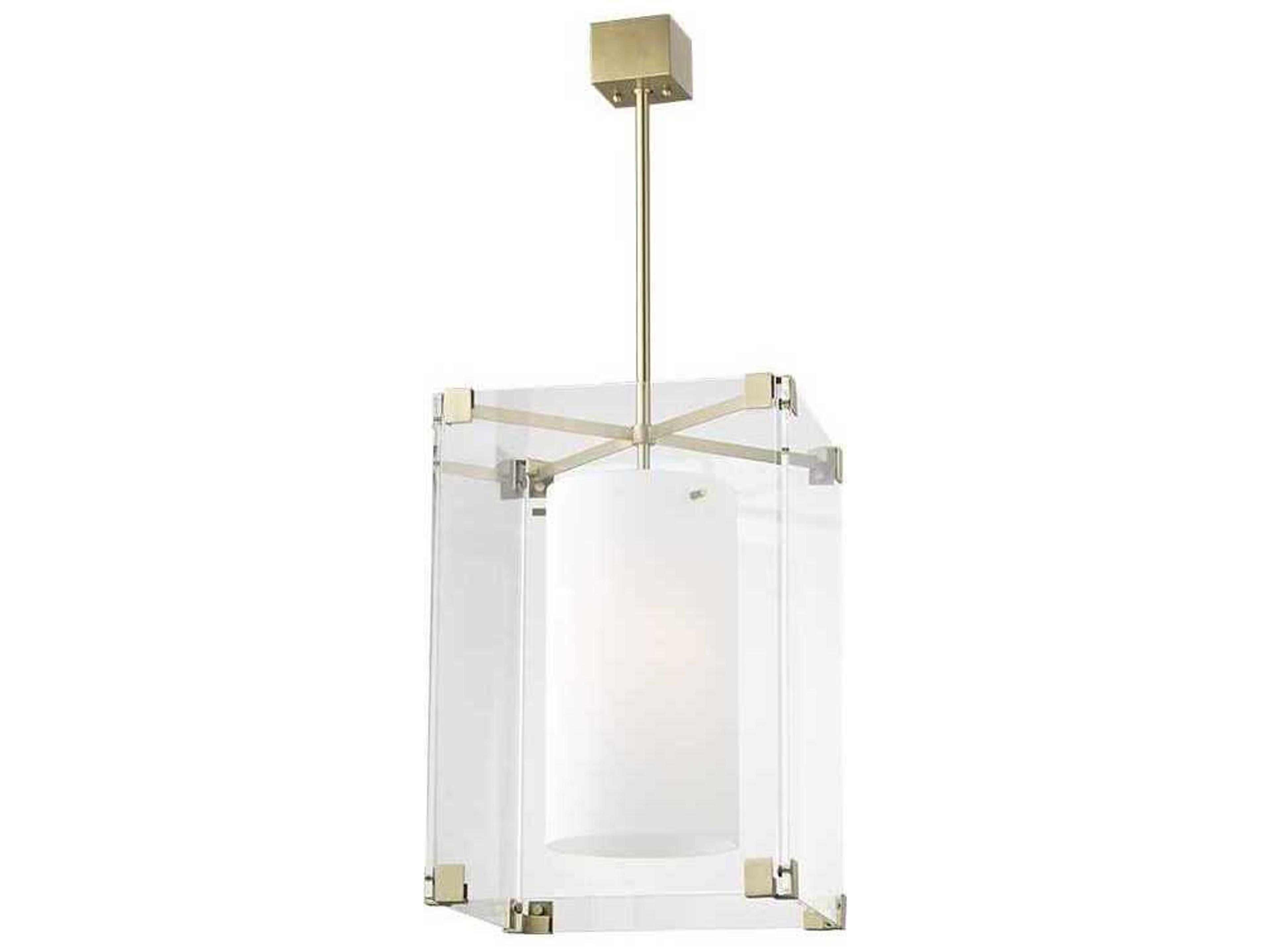 Hudson Valley Achilles 3-Light Aged Brass Clear Glass Cylinder Pendant