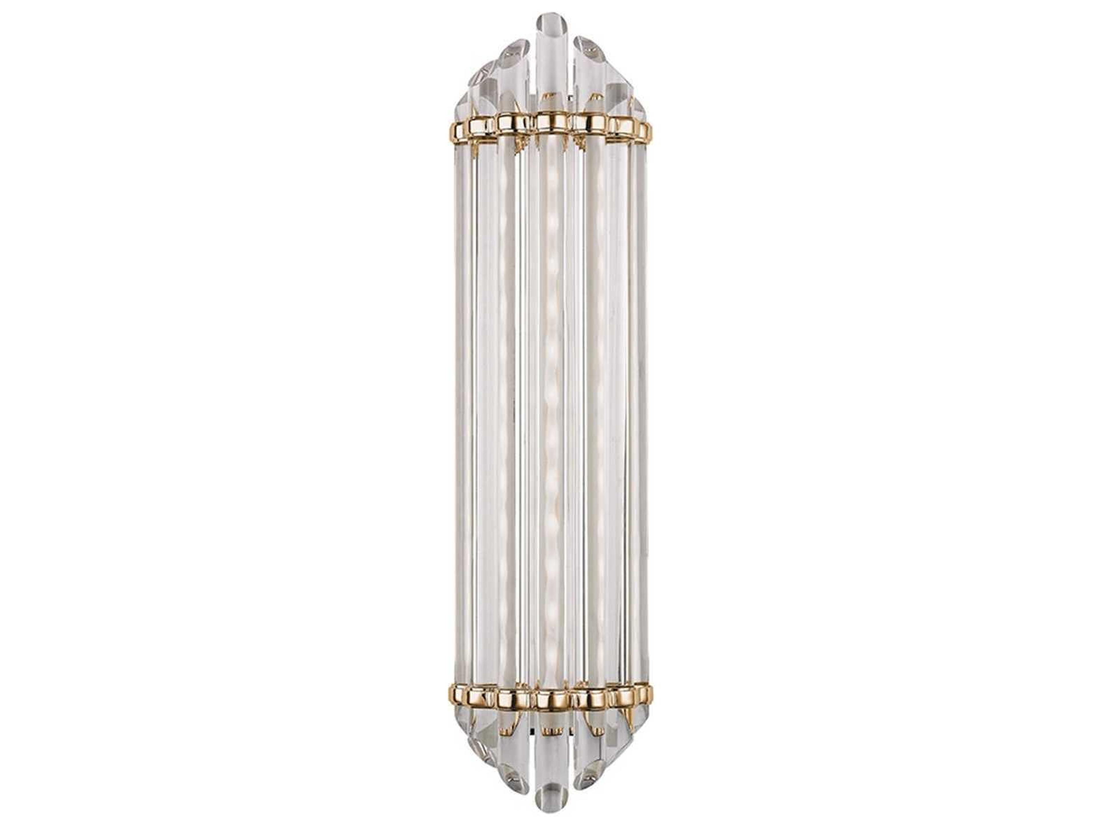 Hudson Valley Albion 1-Light Aged Brass Clear Glass LED Wall Sconce