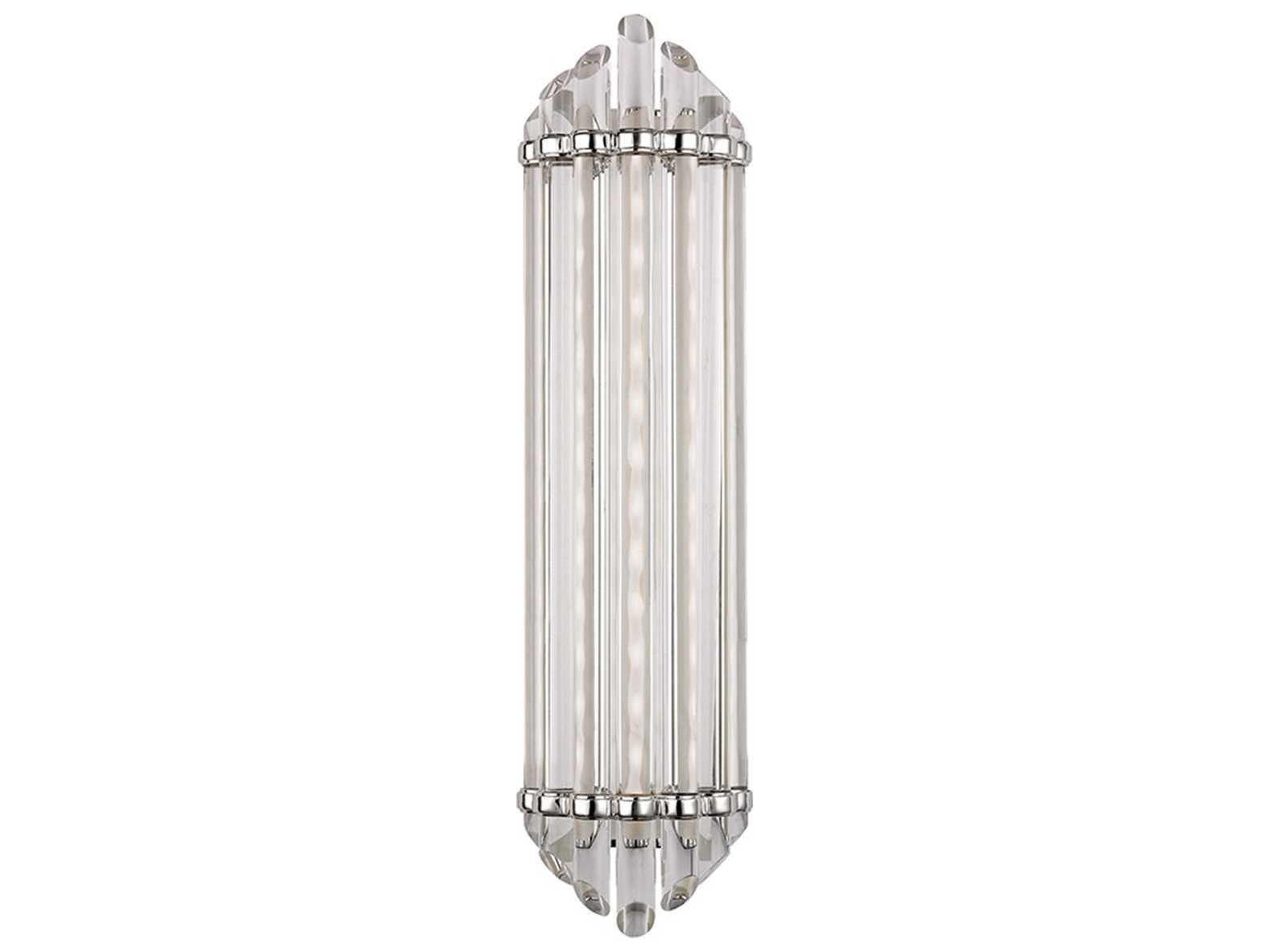 Hudson Valley Albion 1-Light Polished Nickel Clear Glass LED Wall Sconce